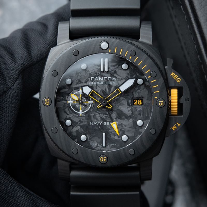 Panerai Submersible GMT Navy Seals Carbotech Limited Edition Black Pam1324
