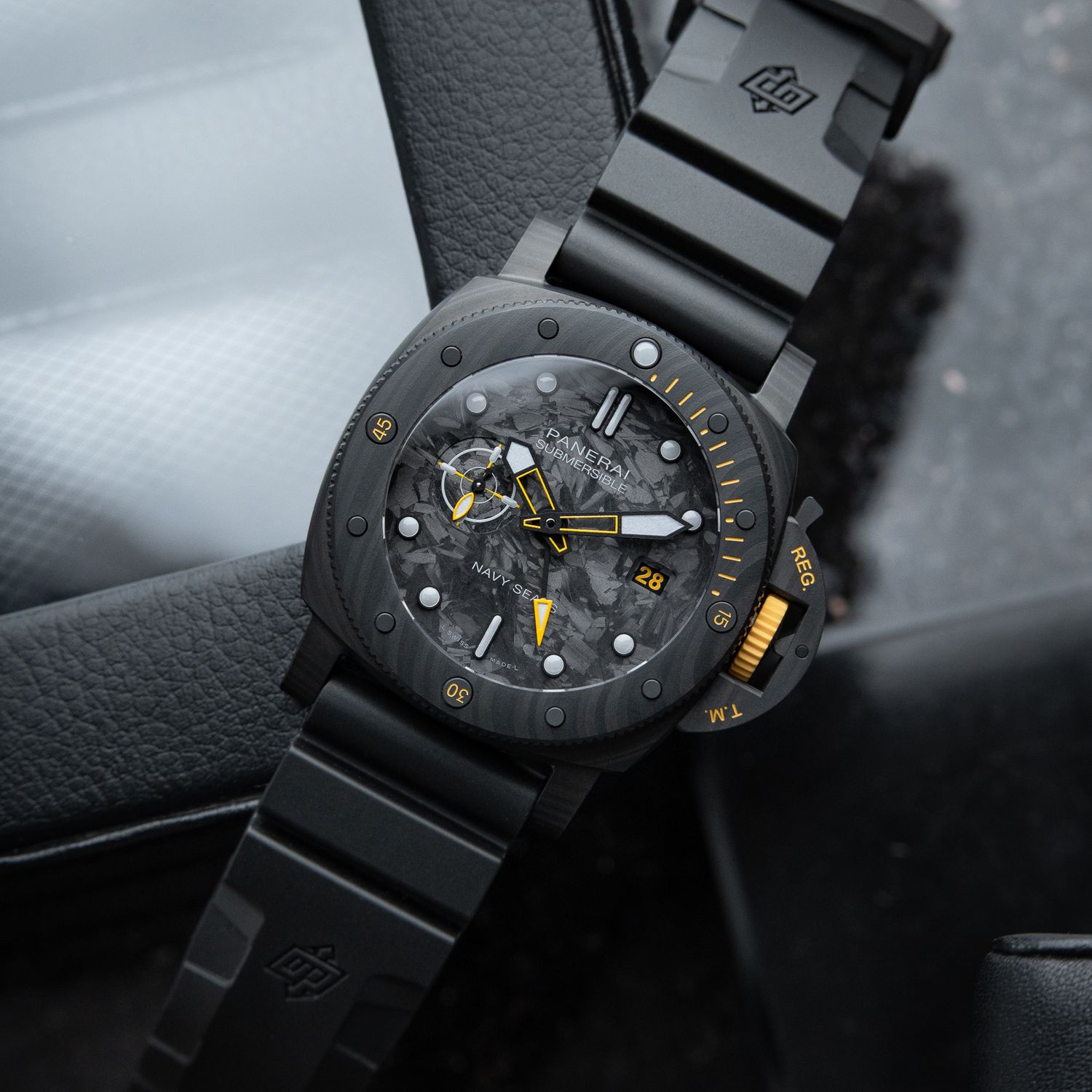 Panerai Submersible GMT Navy Seals Carbotech Limited Edition Black