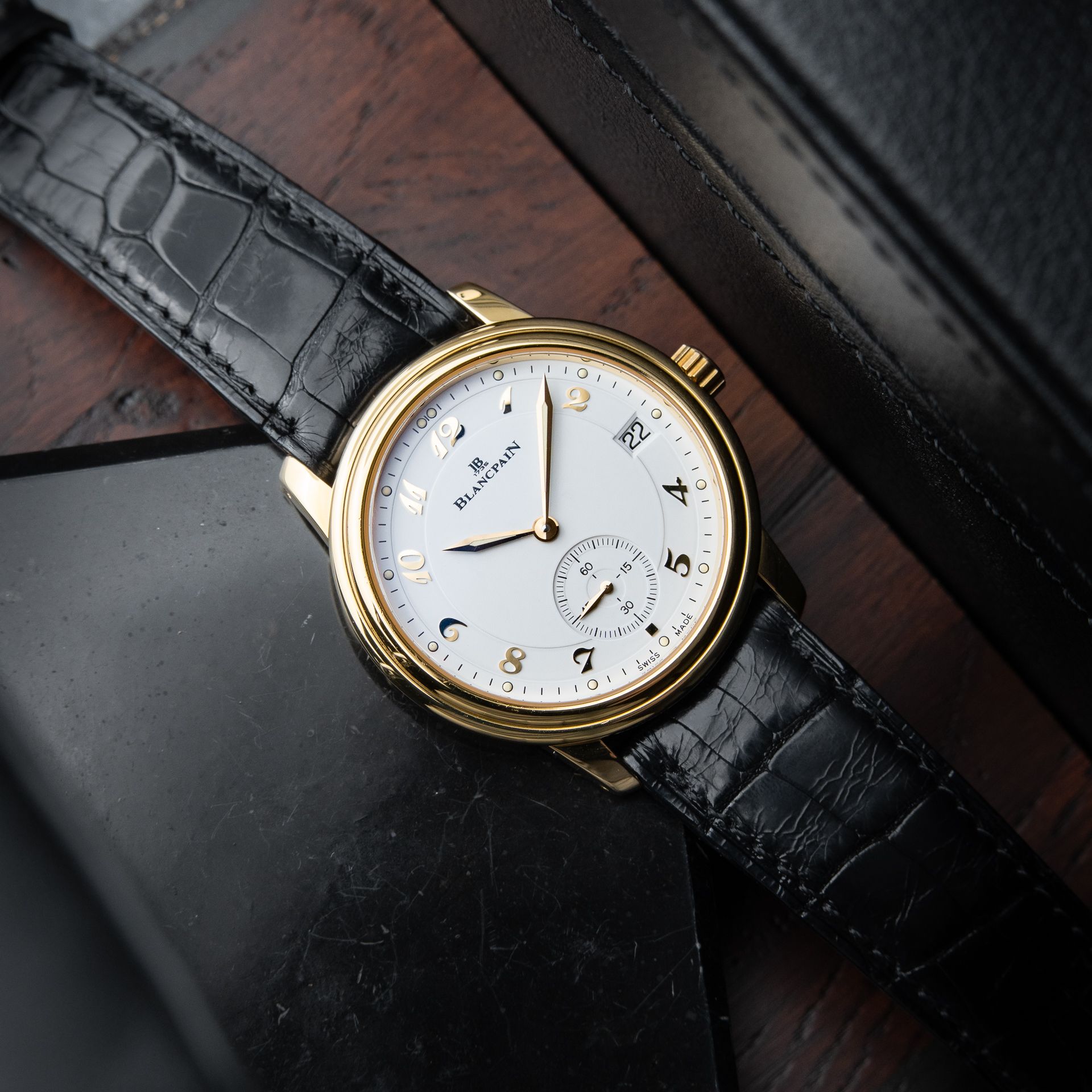 Blancpain Villeret 100 Hours Yellow Gold Breguet Numerals Automatic White
