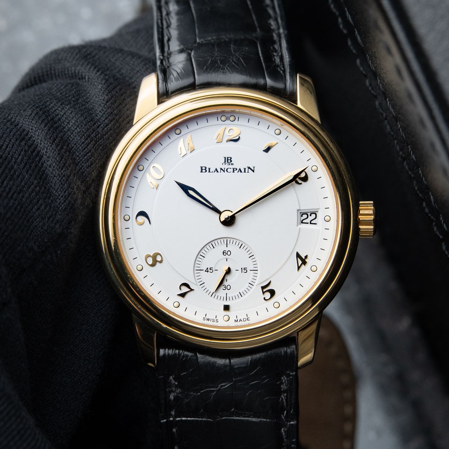 Blancpain Villeret 100 Hours Yellow Gold Breguet Numerals Automatic White