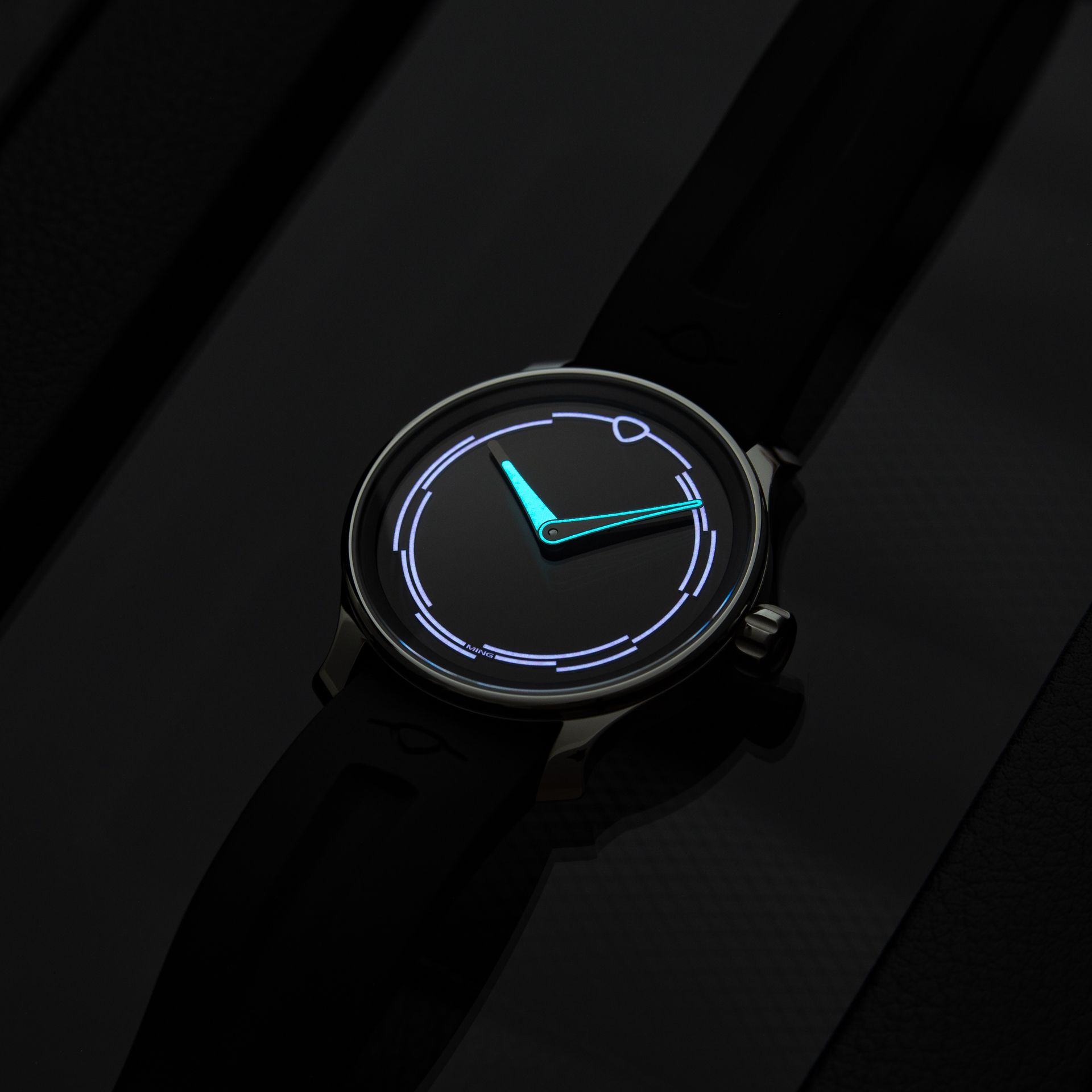 Ming 37.02 Minimalist CLEAN 12/2025 Black Sapphire Dial Steel Automatic 38