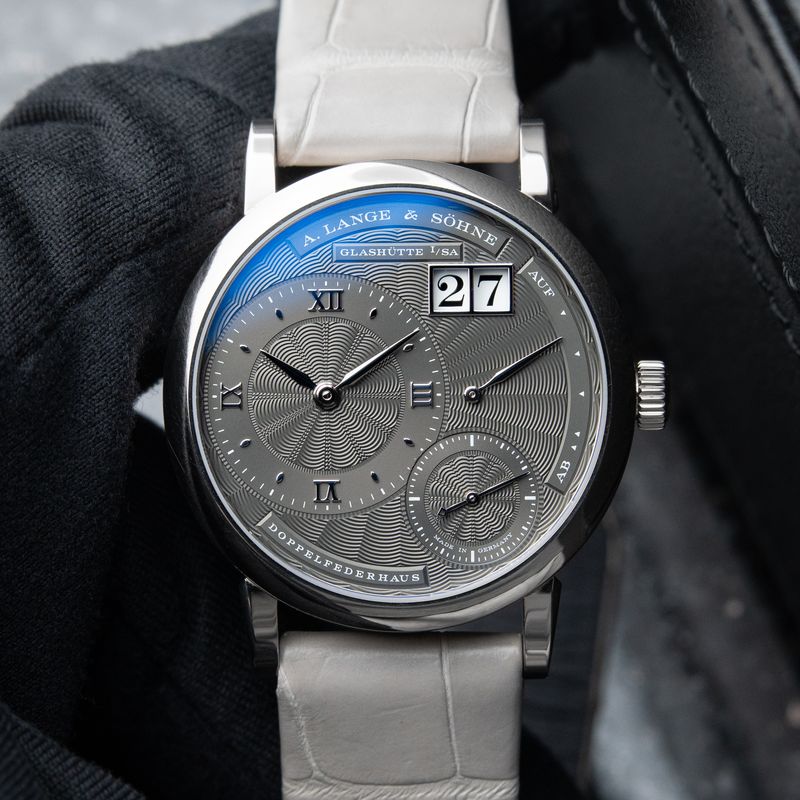 A. Lange & Söhne Little Lange 1 2025 Grey Guilloche Dial White Gold Outsize Date 36.8mm