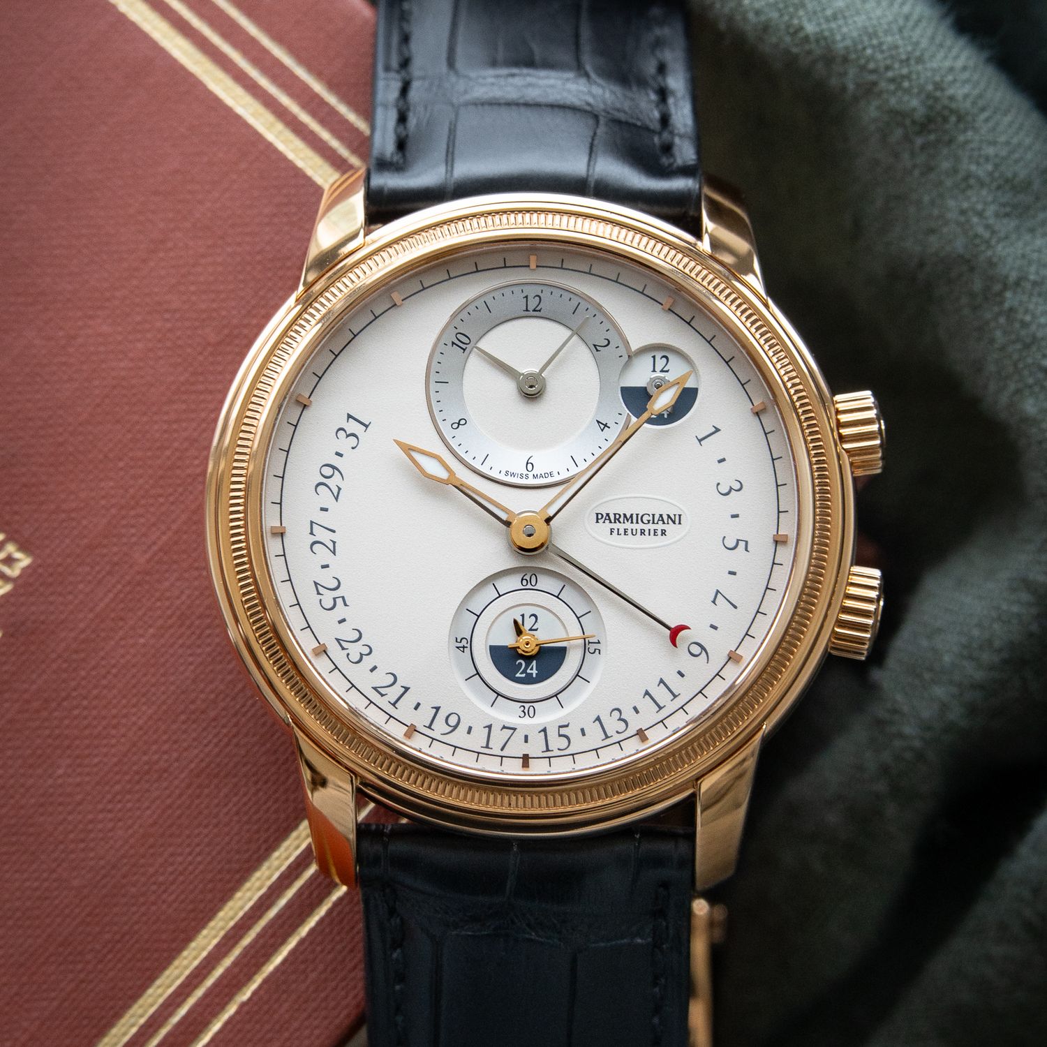 Parmigiani Fleurier Toric Hemispheres Retrograde Date Rose Gold Dual Time GMT