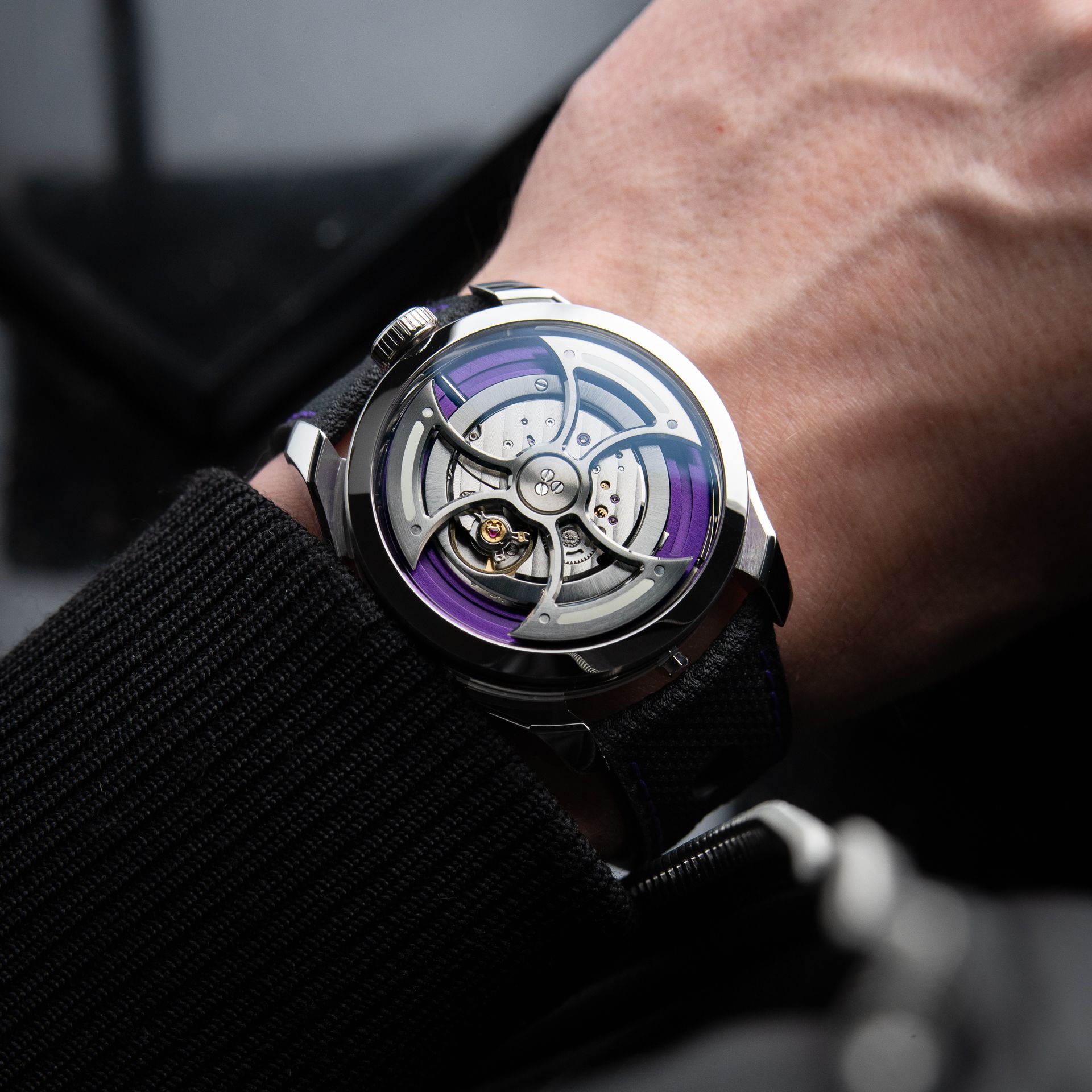 Mb&f M.A.D.1 MAD 1S Editions SWISS RARE Limited Purple Steel Automatic 42 Openworked