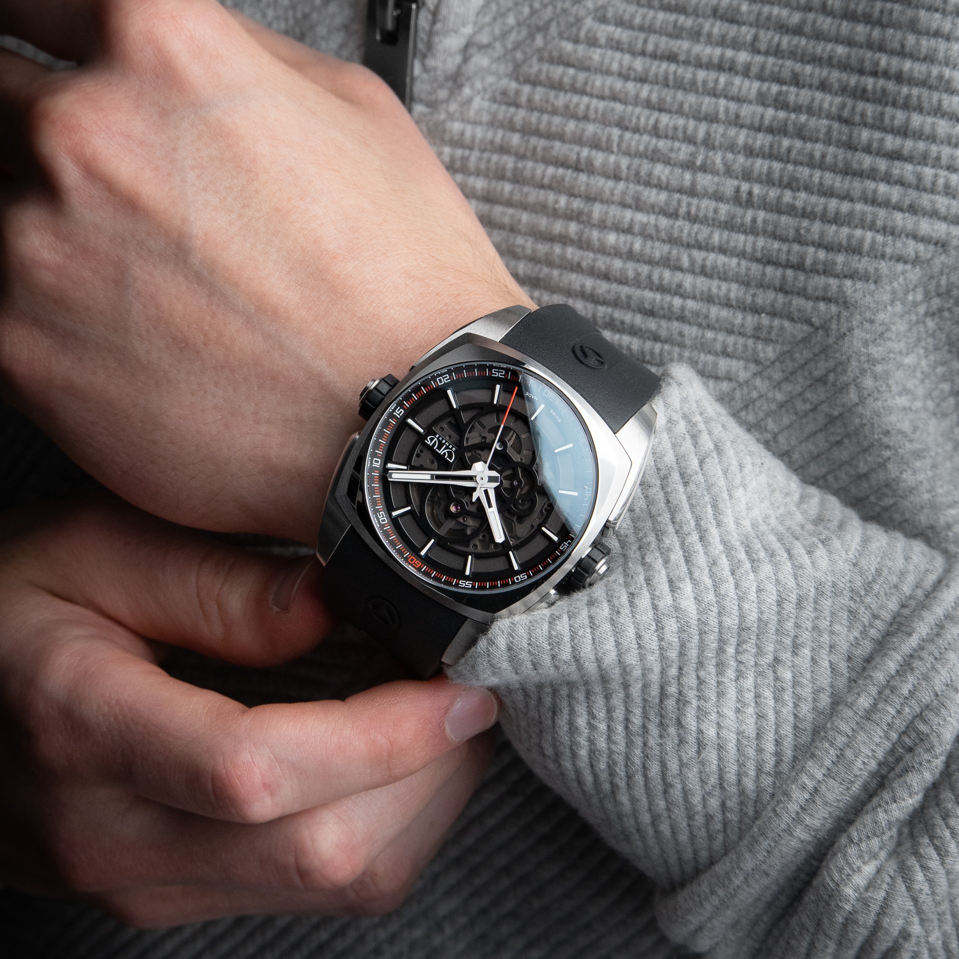 Cyrus Klepcys RARE Solo Tempo Limited Edition Openworked Steel Black 46mm