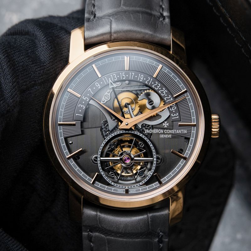 Vacheron Constantin Traditionnelle Tourbillon Retrograde Date Openface Rose Gold 41mm
