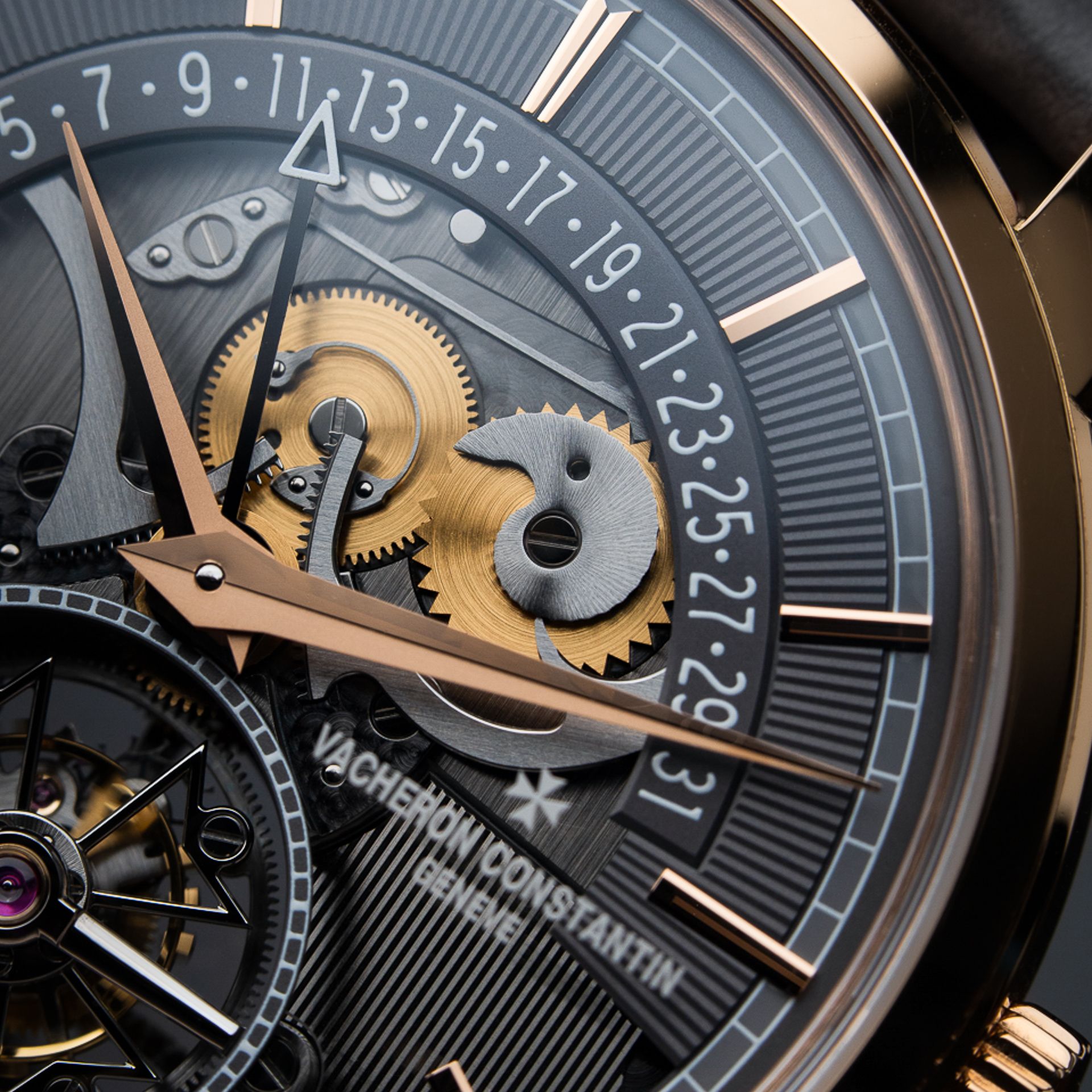 Vacheron Constantin Traditionnelle Tourbillon Retrograde Date Openface Rose Gold 41mm