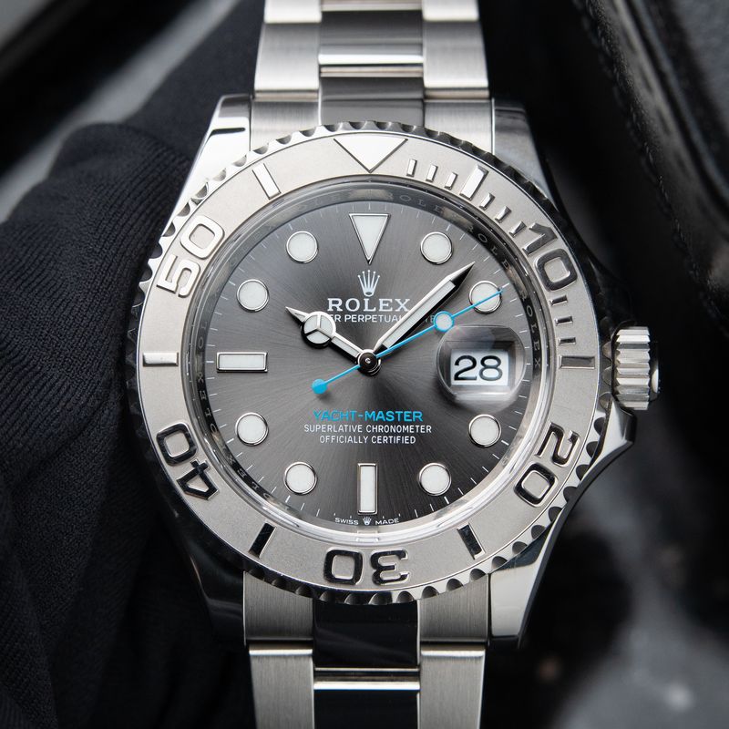Rolex Yacht-Master 40mm 12/2022 Platinum Oyster Steel Bracelet Grey Dial