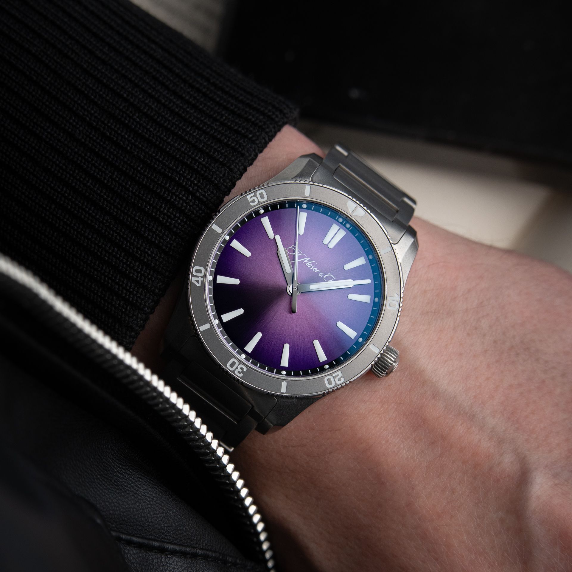 H.Moser & Cie. Pioneer Centre Seconds UNWORN 10/2025 Limited Edition Purple Mist Titanium