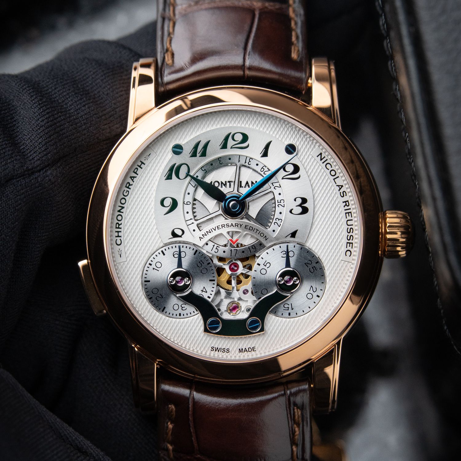 Montblanc Nicolas Rieussec 190th Anniversary Limited Edition Rose Gold 43 Chronograph Montblanc Nicolas Rieussec 190th Anniversary Limited Edition Rose Gold 43 Chronograph