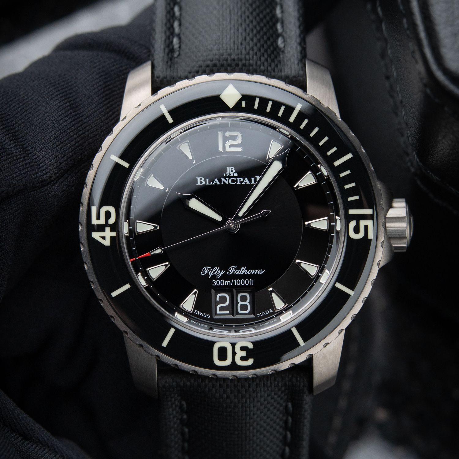 Blancpain Fifty Fathoms Grande Date 120 Hours Black Diver 300M Titanium 45