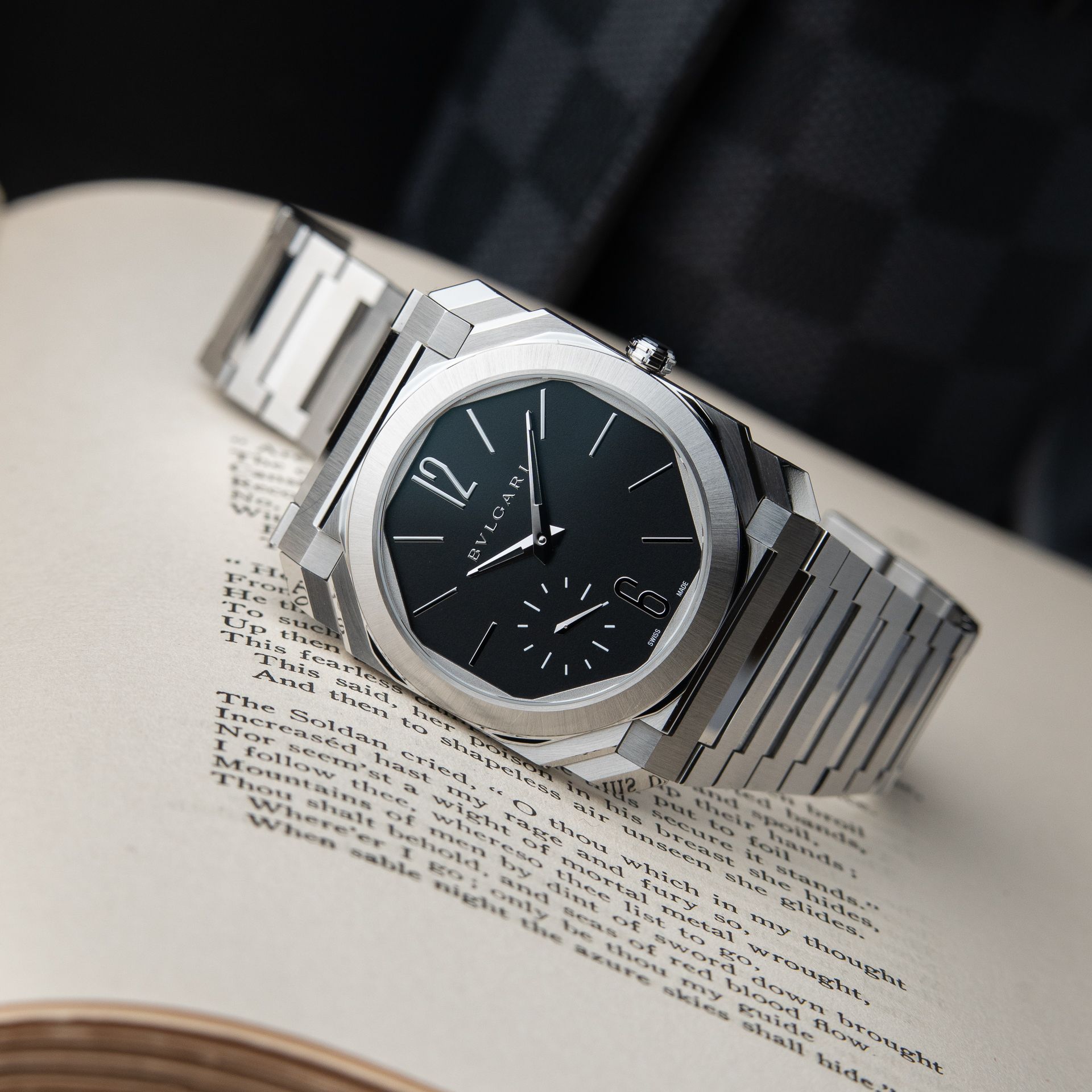 BVLGARI Octo Finissimo Extra-Thin Black Dial Steel Bracelet 40mm Bulgari