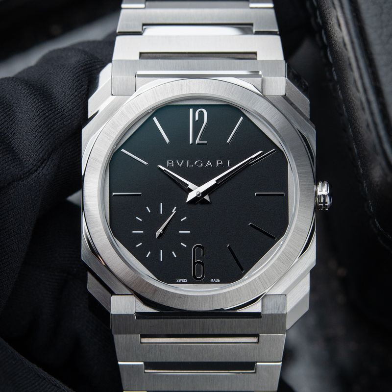 BVLGARI Octo Finissimo Extra-Thin Black Dial Steel Bracelet 40mm Bulgari