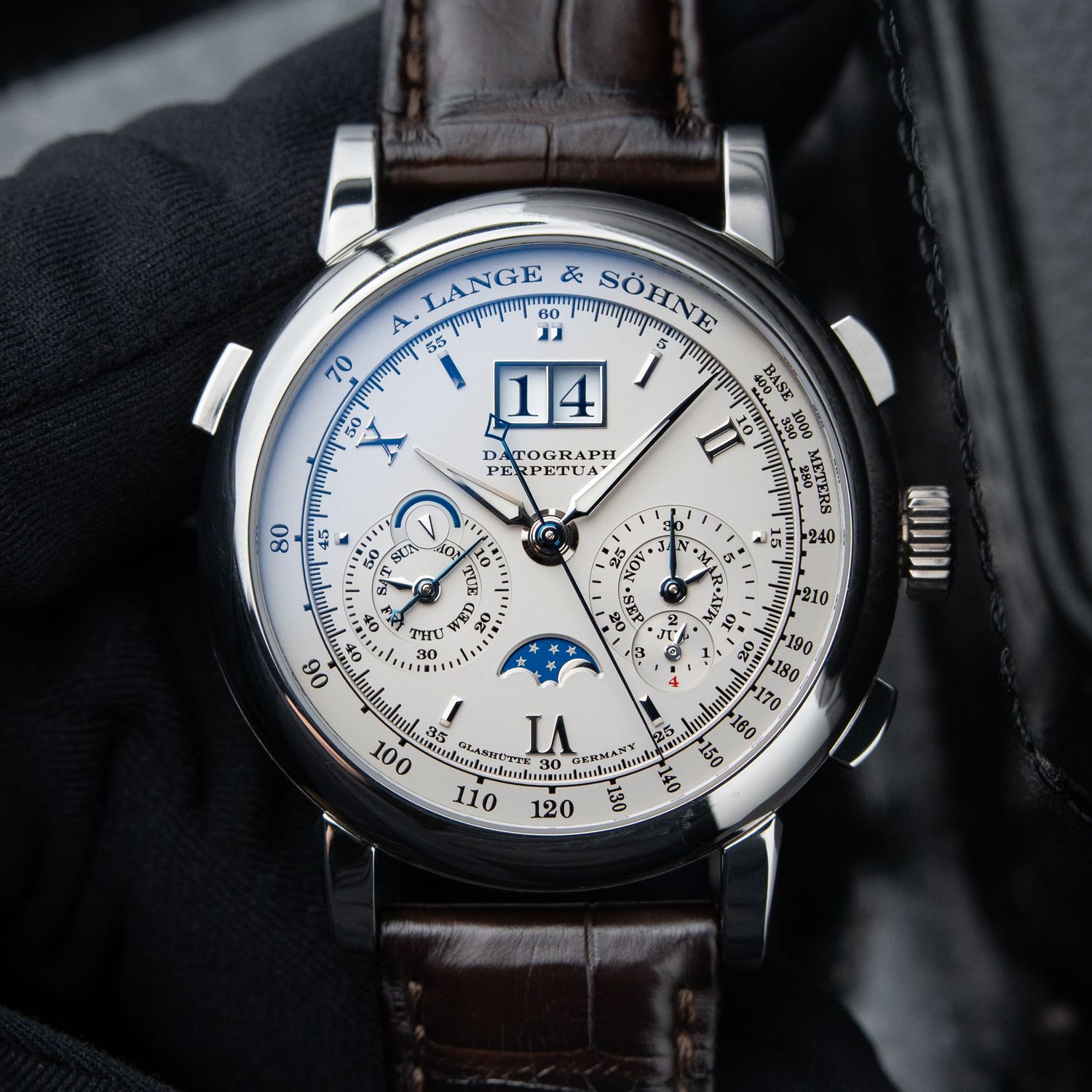 A. Lange & Söhne Datograph Perpetual SERVICED Platinum Flyback Chronograph