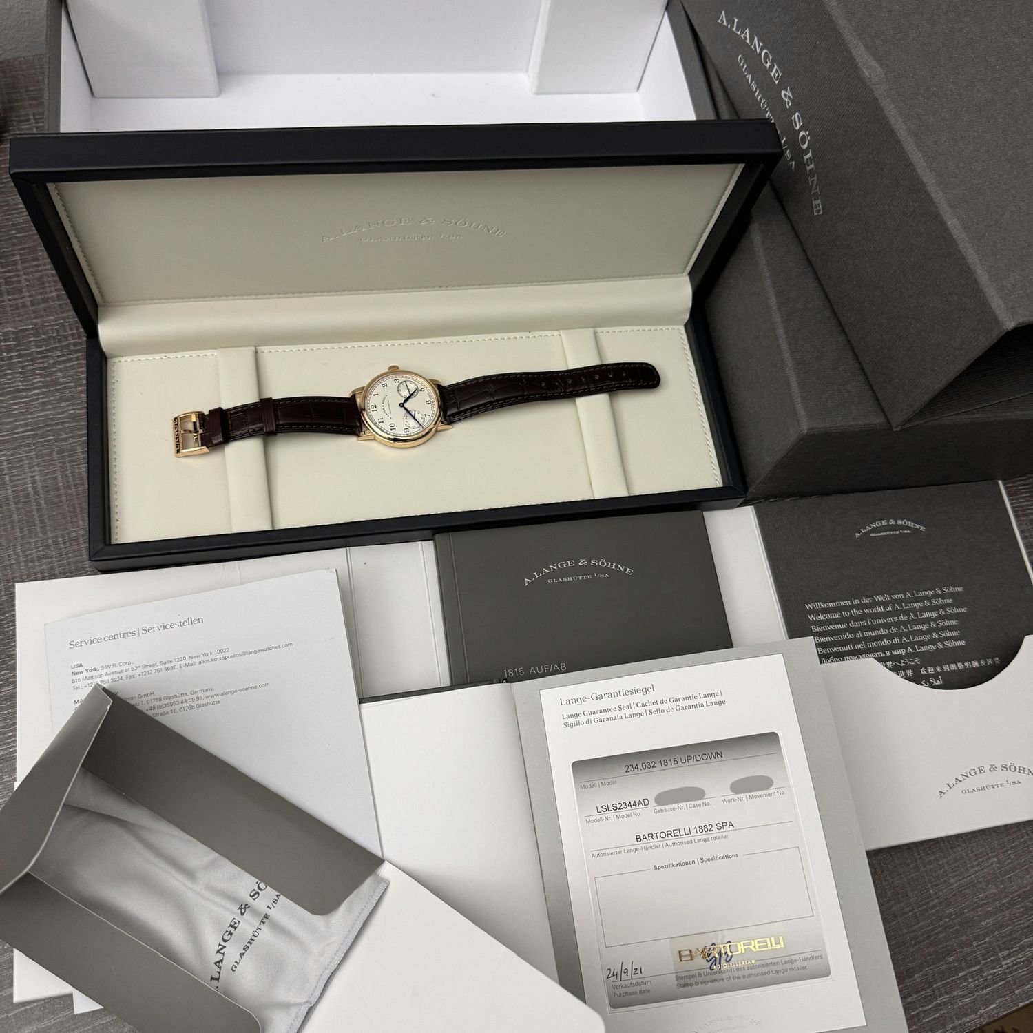 A. Lange & Söhne 1815 UP/DOWN Power Reserve Rose Gold Silver Dial