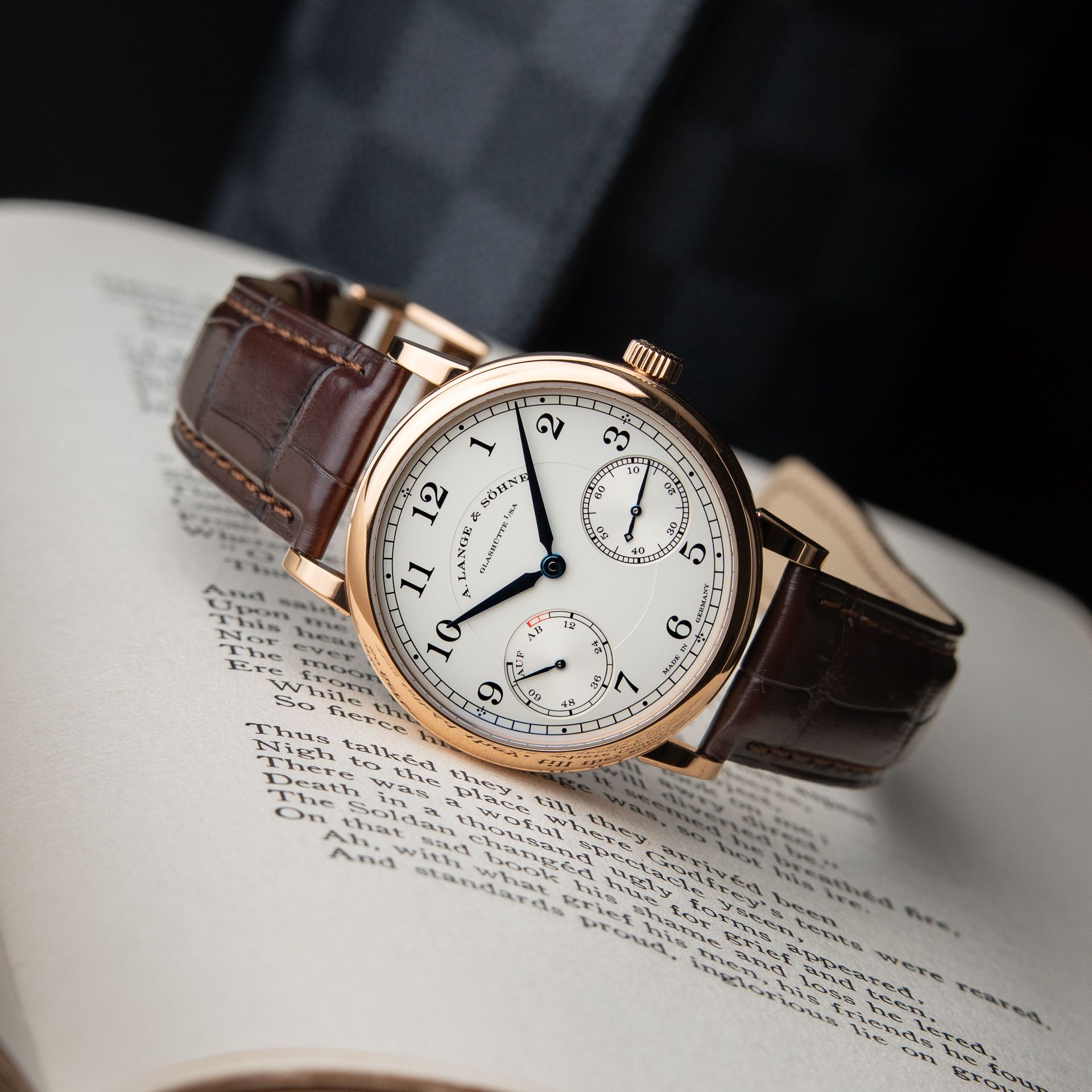 A. Lange & Söhne 1815 UP/DOWN Power Reserve Rose Gold Silver Dial 39mm Set