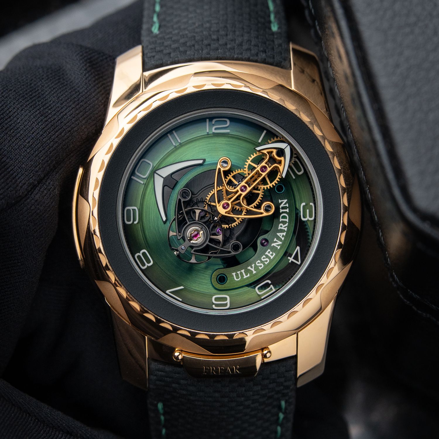 Ulysse Nardin Freak Cruiser RARE Limited Edition Of 8 Green Dial Rose Gold Ulysse Nardin Freak Cruiser RARE Limited Edition Of 8 Green Dial Rose Gold