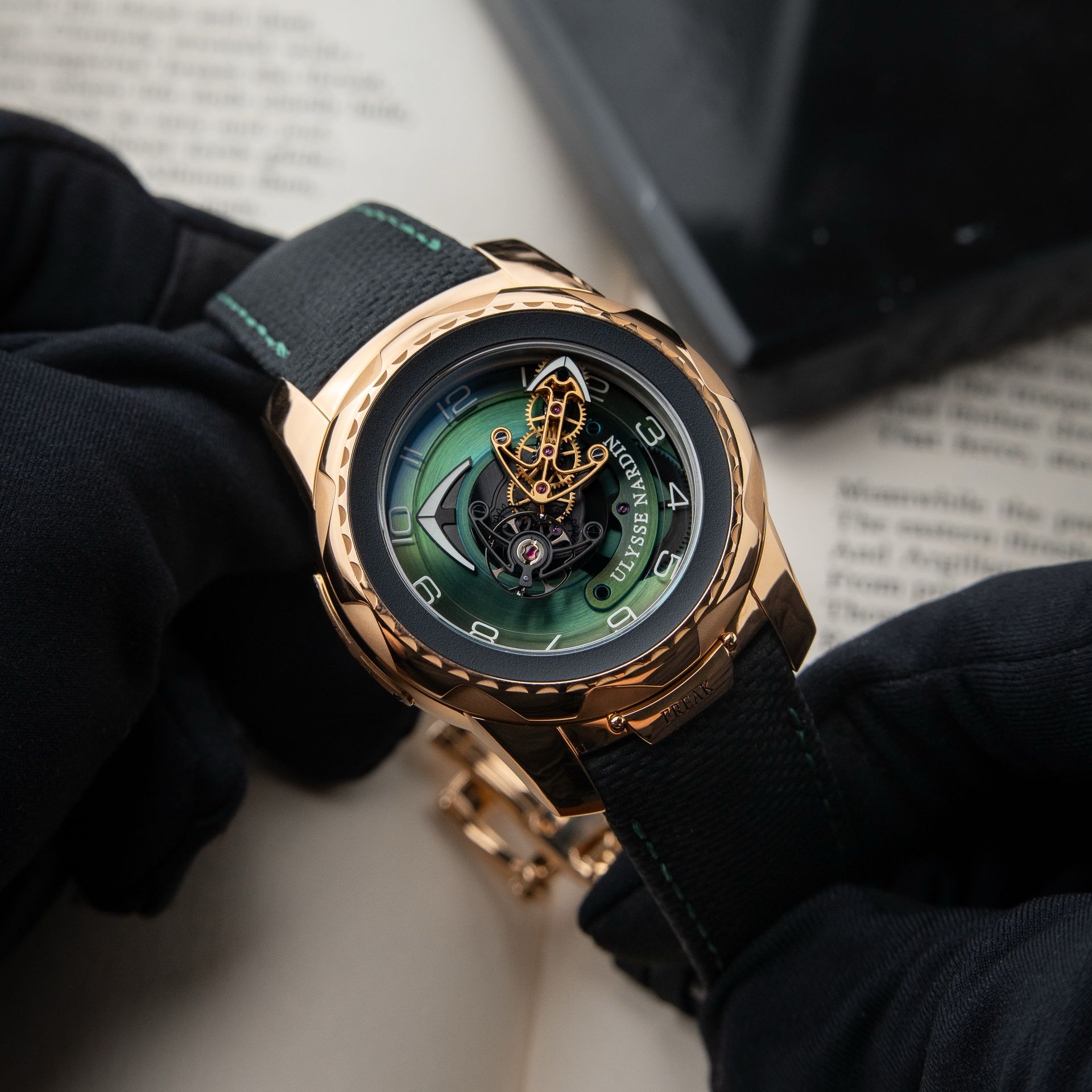 Ulysse Nardin Freak Cruiser RARE Limited Edition Of 8 Green Dial Rose Gold