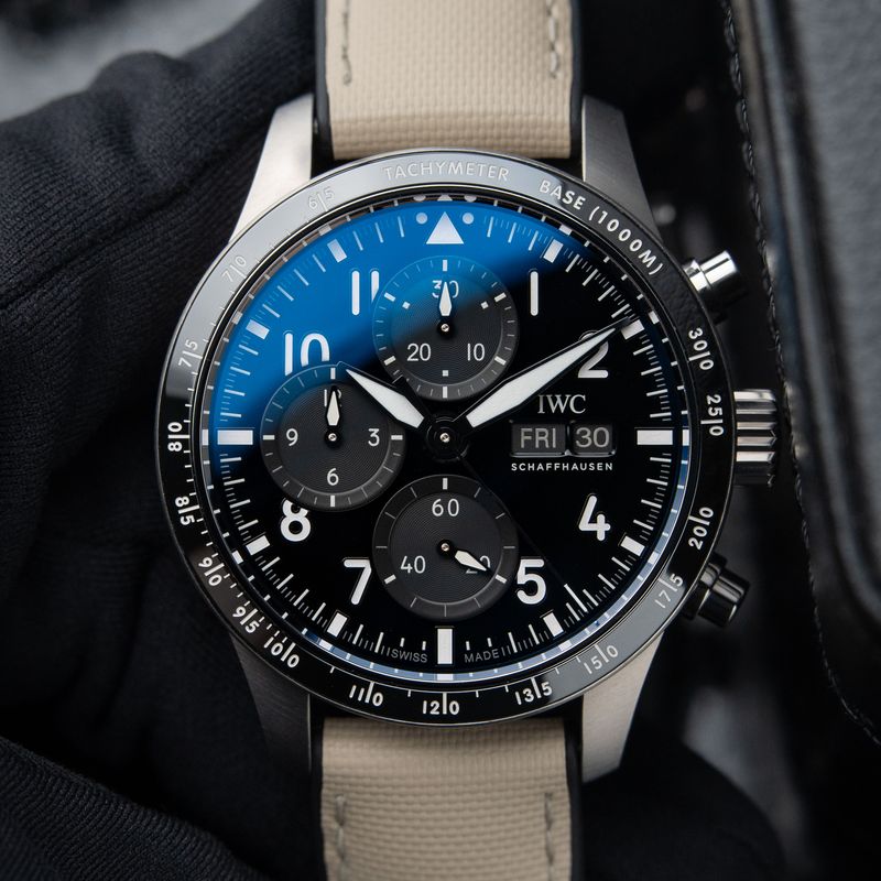 IWC Pilot's Watch AMG Performance STRAPS Chronograph 41 Black Titanium Set