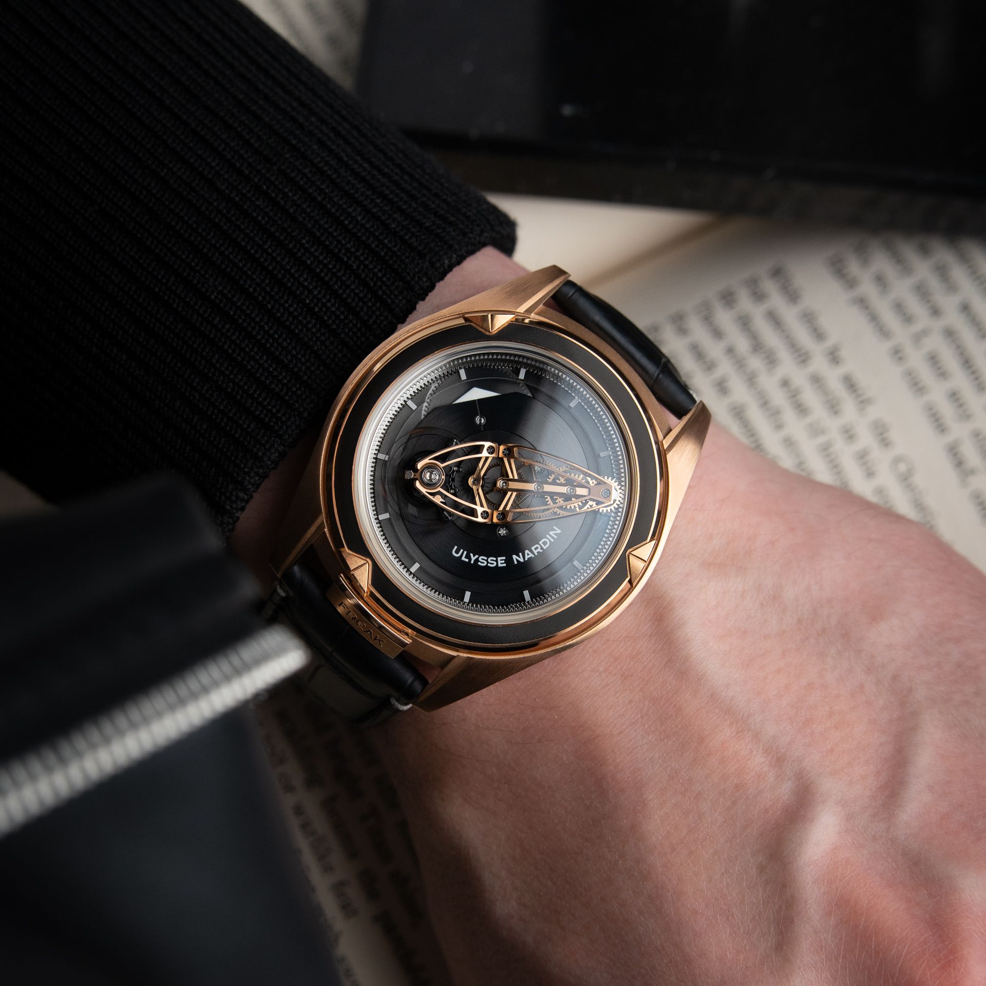 Ulysse Nardin Freak Vision UNWORN Limited Edition Rose Gold Black 45mm