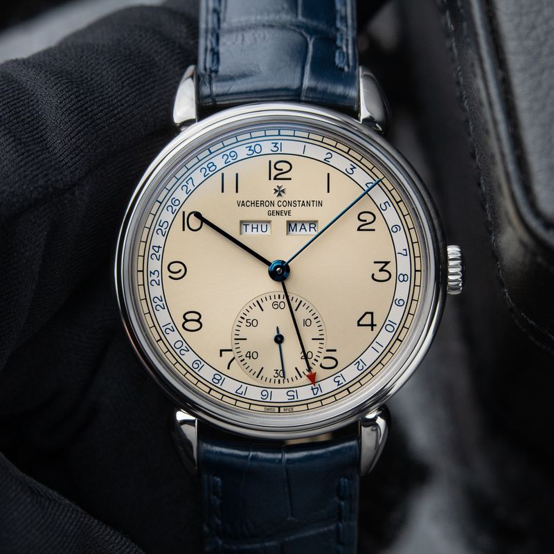 Vacheron Constantin Historiques 1942 Triple Calendrier Champagne Dial Blue
