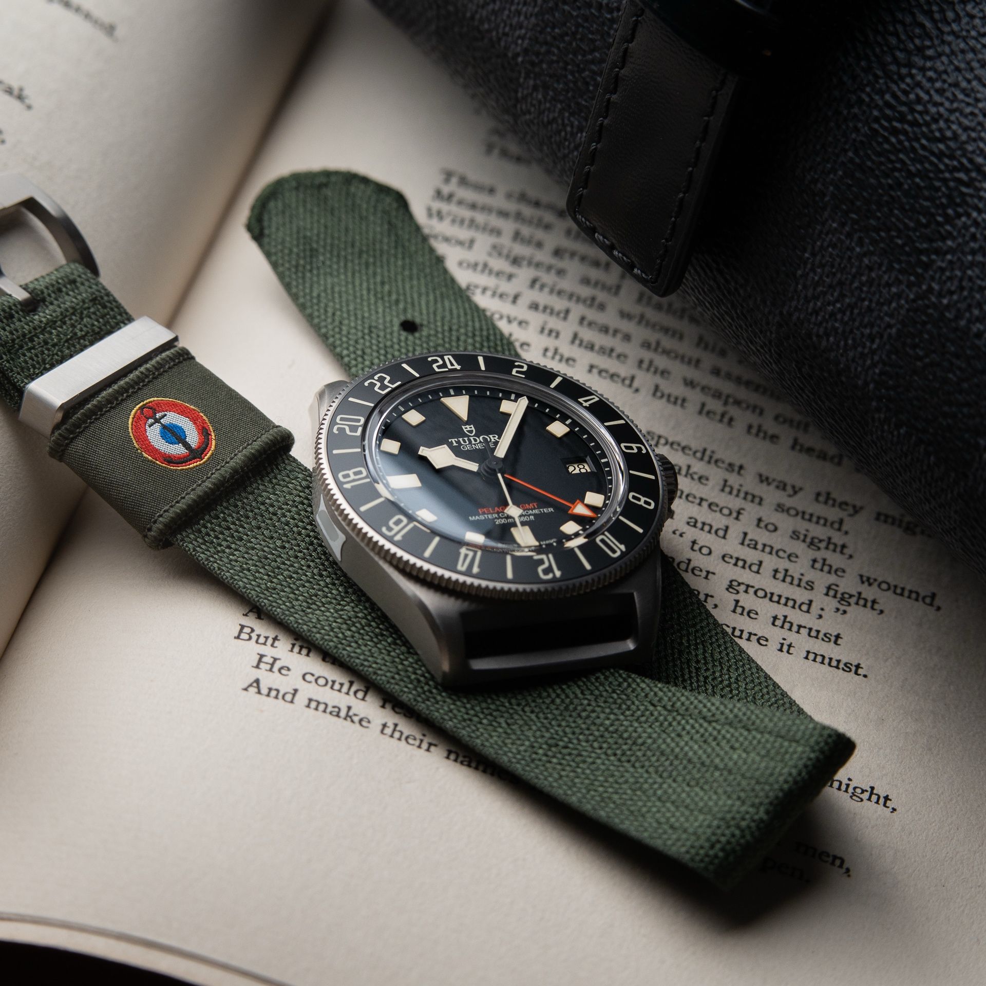 Tudor Pelagos FXD GMT STICKERED 2026 200M Titanium Black Green NATO 42mm