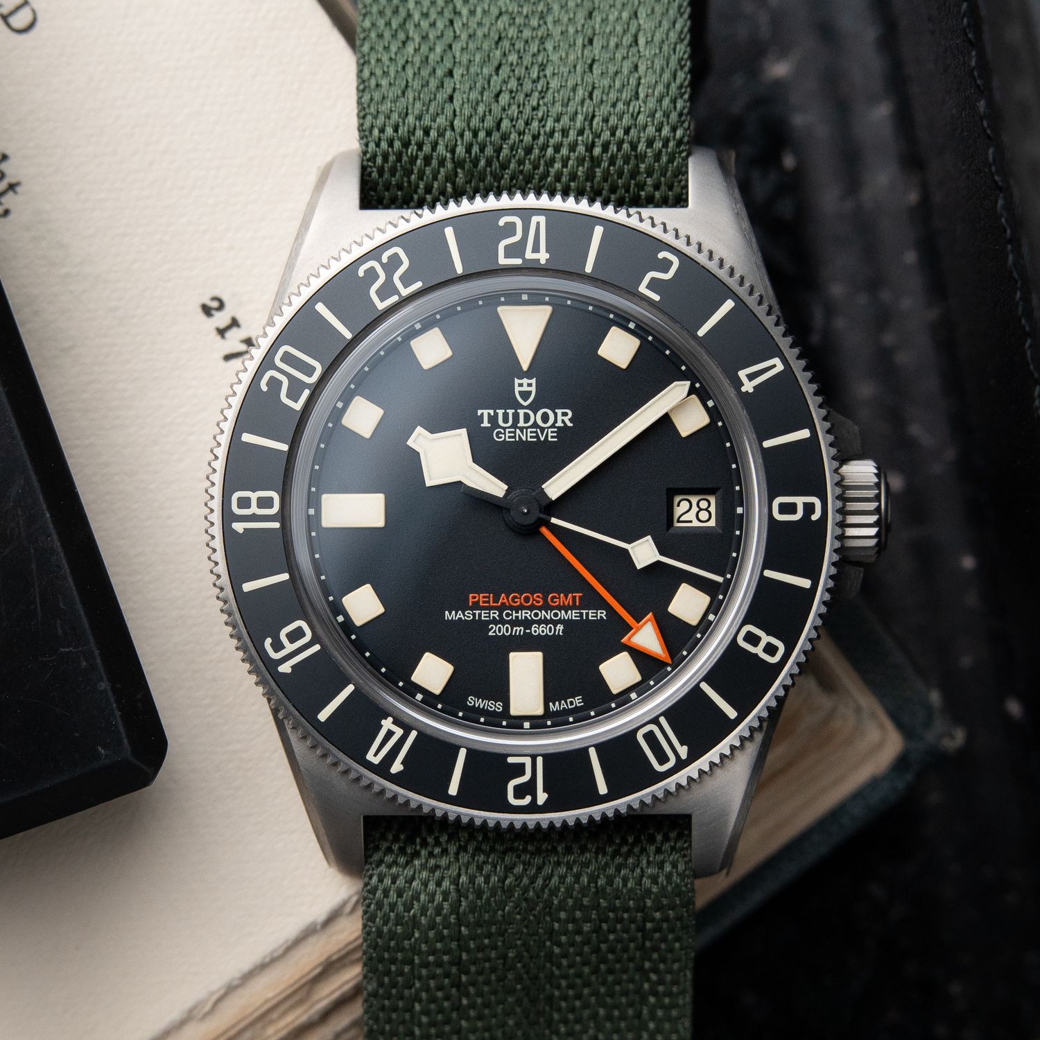 Tudor Pelagos FXD GMT STICKERED 2026 200M Titanium Black Green NATO 42mm