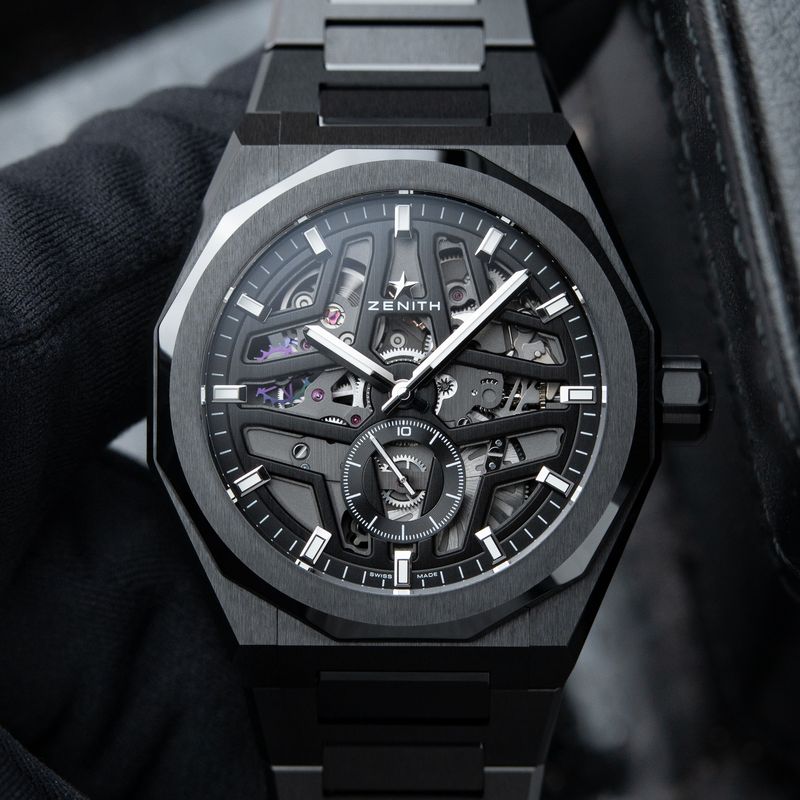 Zenith Defy Skyline CLEAN Skeleton 36000 Black Ceramic Bracelet STRAP 41mm