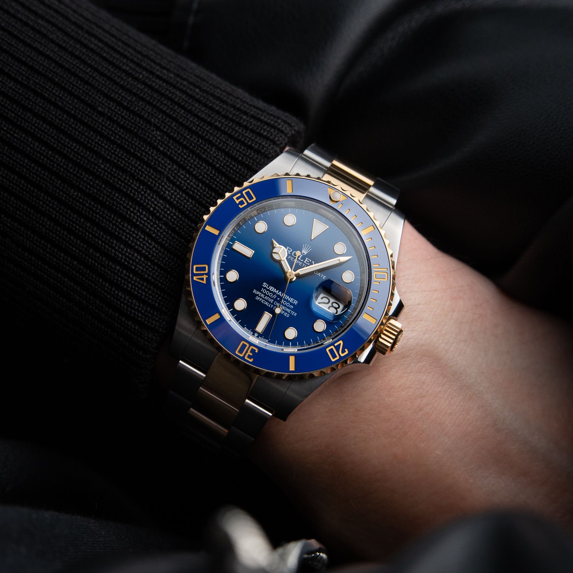 Rolex Submariner Date 41mm Bluesy 7/2025 Blue Ceramic Two Tone Steel Gold