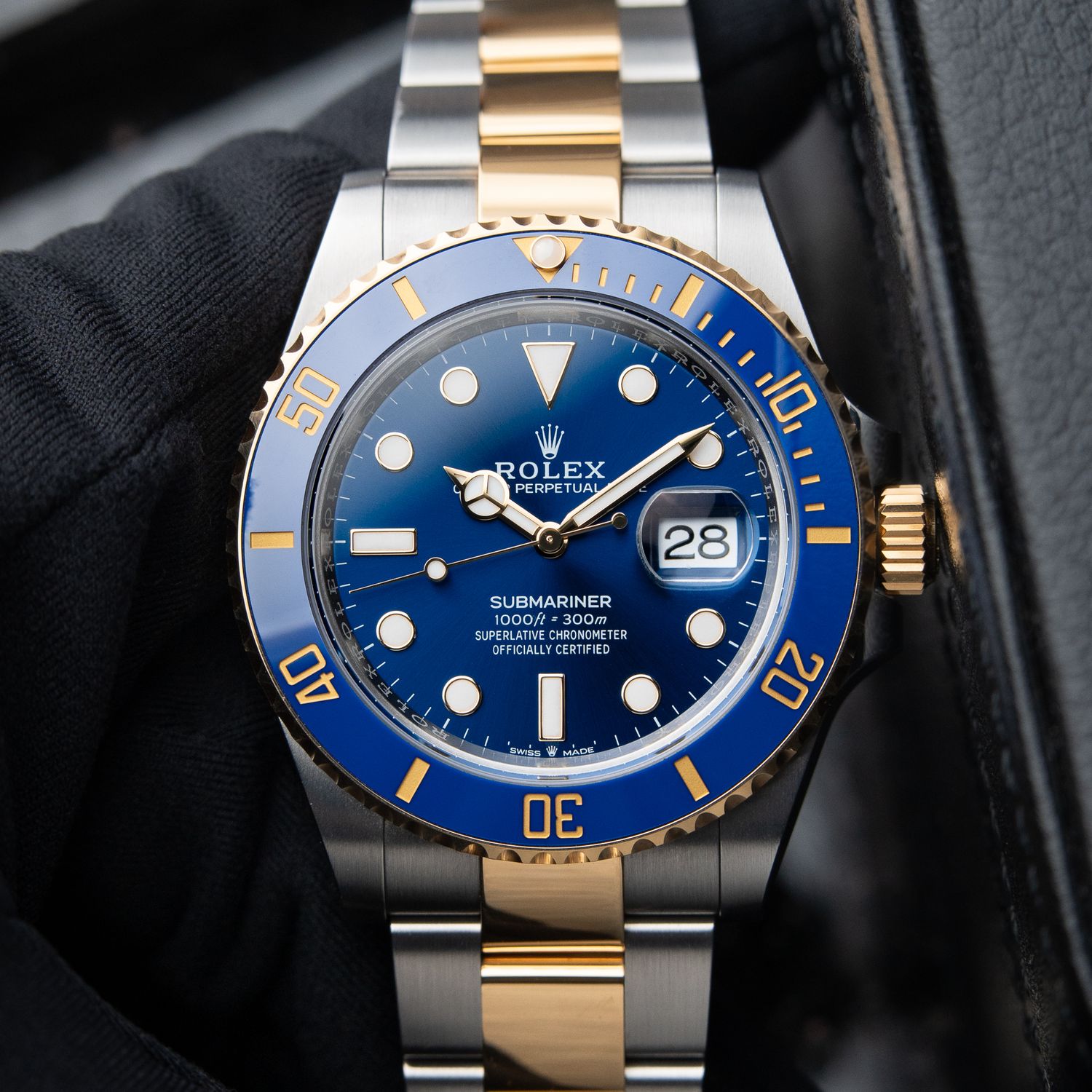 Rolex Submariner Date 41mm Bluesy 7/2025 Blue Ceramic Two Tone Steel Gold