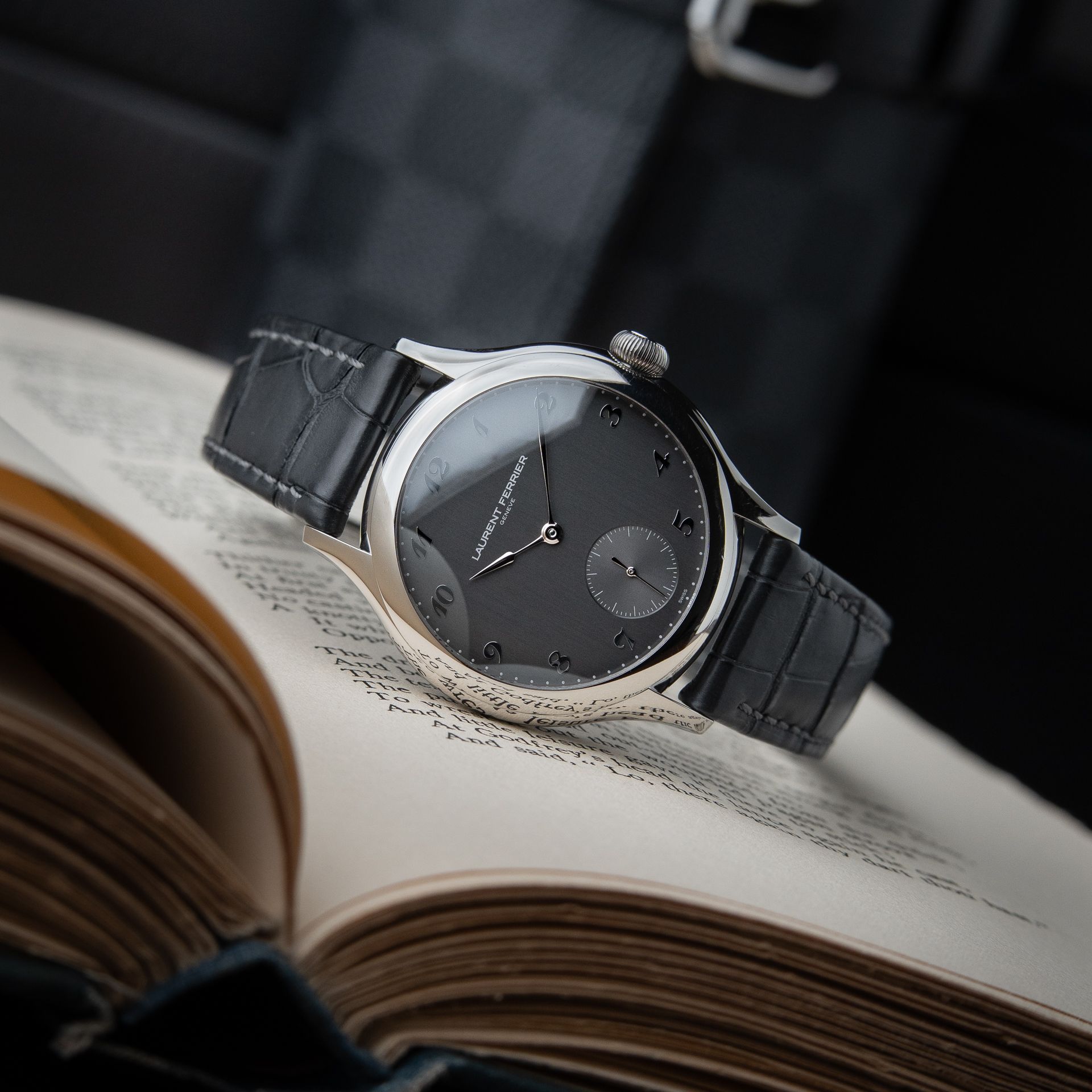 Laurent Ferrier Classic Micro-Rotor RARE Gray Dial Breguet Numerals Galet Stainless Steel
