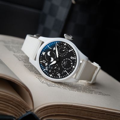 IWC Big Pilot's Watch Perpetual Calendar Top Gun Lake Tahoe White
