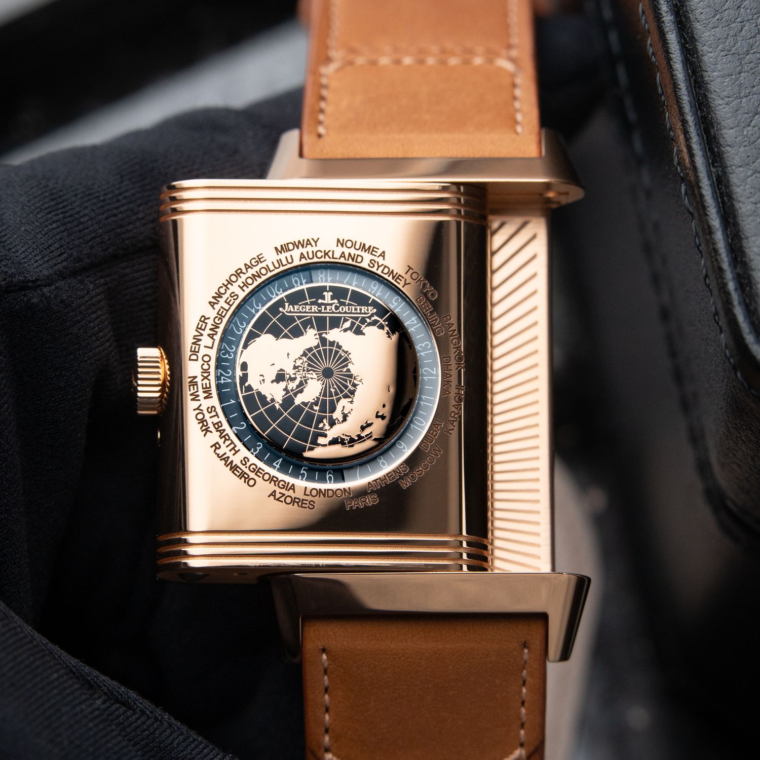 Jaeger-LeCoultre Reverso Tribute Geographic UNWORN 10/2025 Rose Gold Brown