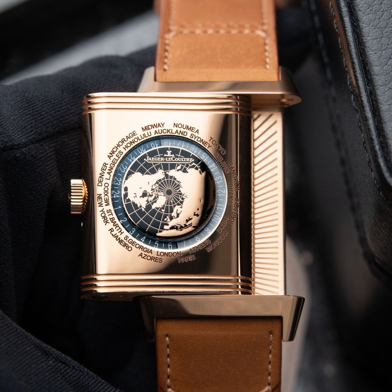Jaeger-LeCoultre Reverso Tribute Geographic UNWORN 10/2025 Rose Gold Brown
