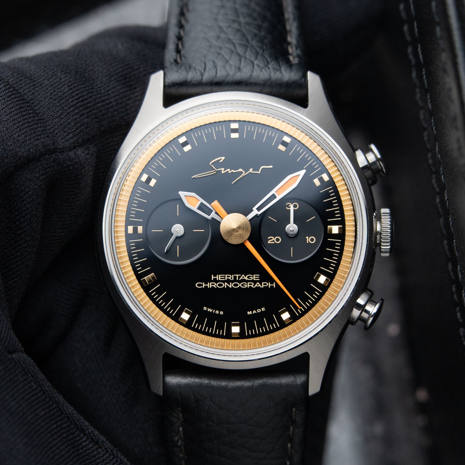 Singer Reimagined Heritage Chronograph 8/2025 Piano Black Dial 38.8 Manual