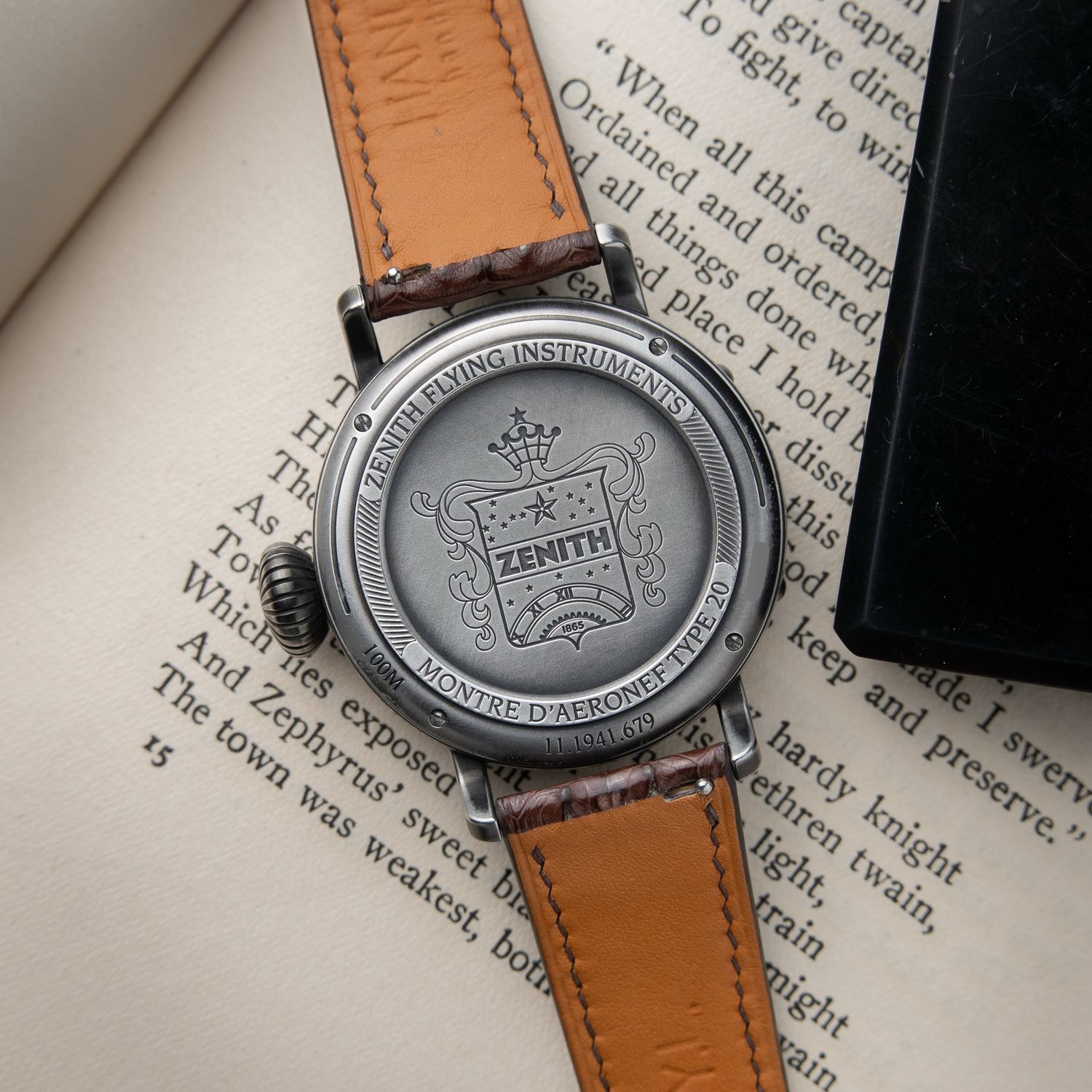 Zenith Pilot Type 20 Limited Edition RARE Burgundy Steel Leather