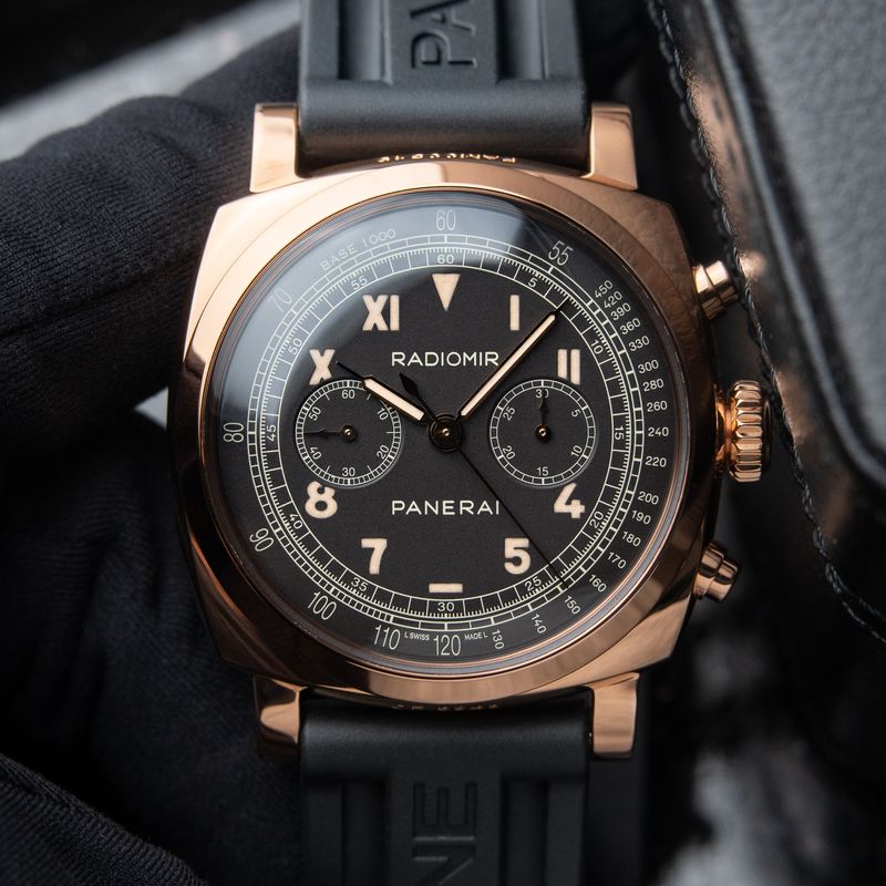 Panerai Radiomir 1940 Chronograph RARE 4/2026 Minerva Oro Rosso Rose Gold Brown California Dial 45mm Limited Edition PAM519
