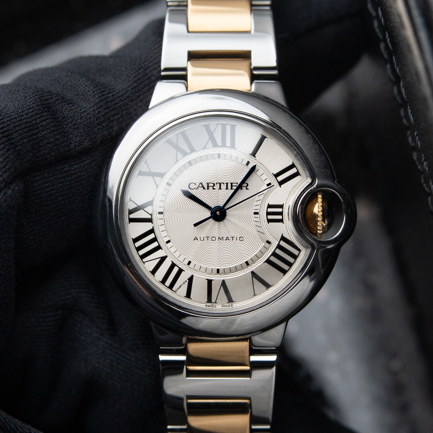 Cartier Ballon Bleu De Cartier Ladies Two Tone Yellow Gold Steel Bracelet