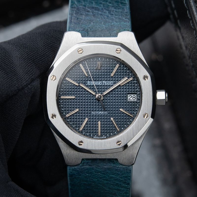 Audemars Piguet Royal Oak SERVICED 14800ST Blue Tapisserie Dial Steel 36mm