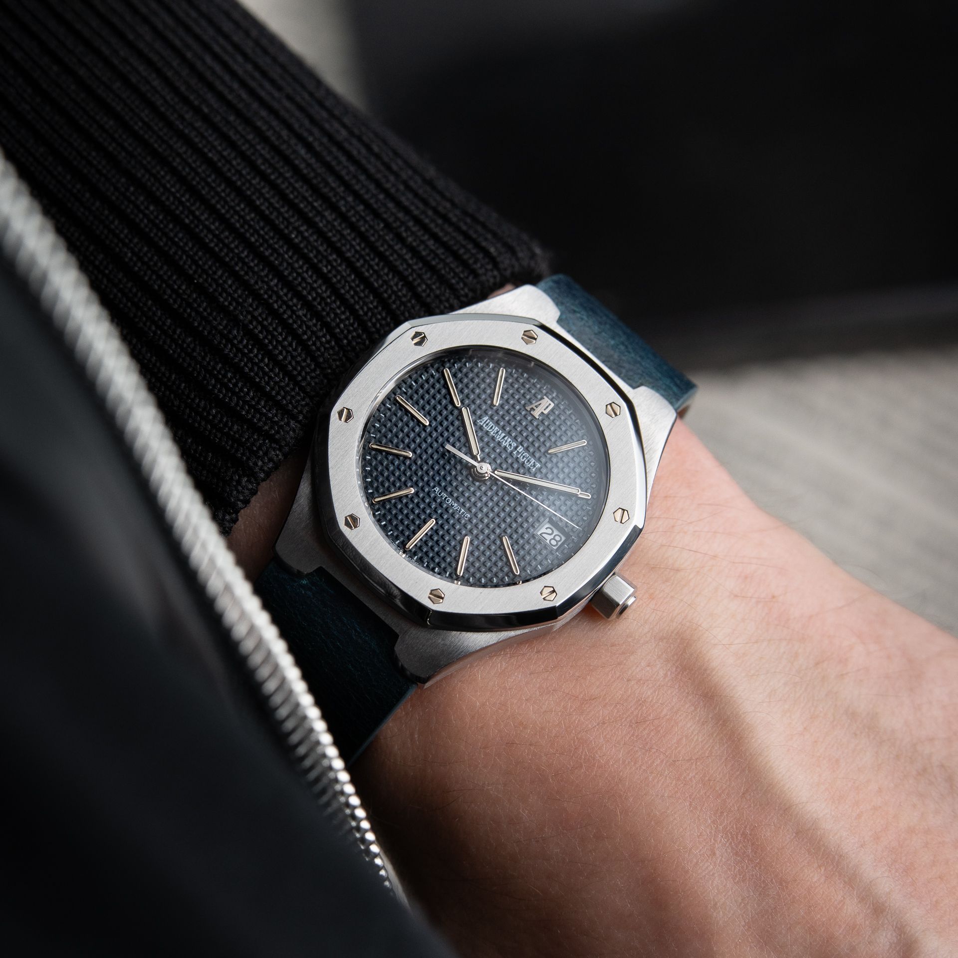 Audemars Piguet Royal Oak SERVICED 14800ST Blue Tapisserie Dial Steel 36mm