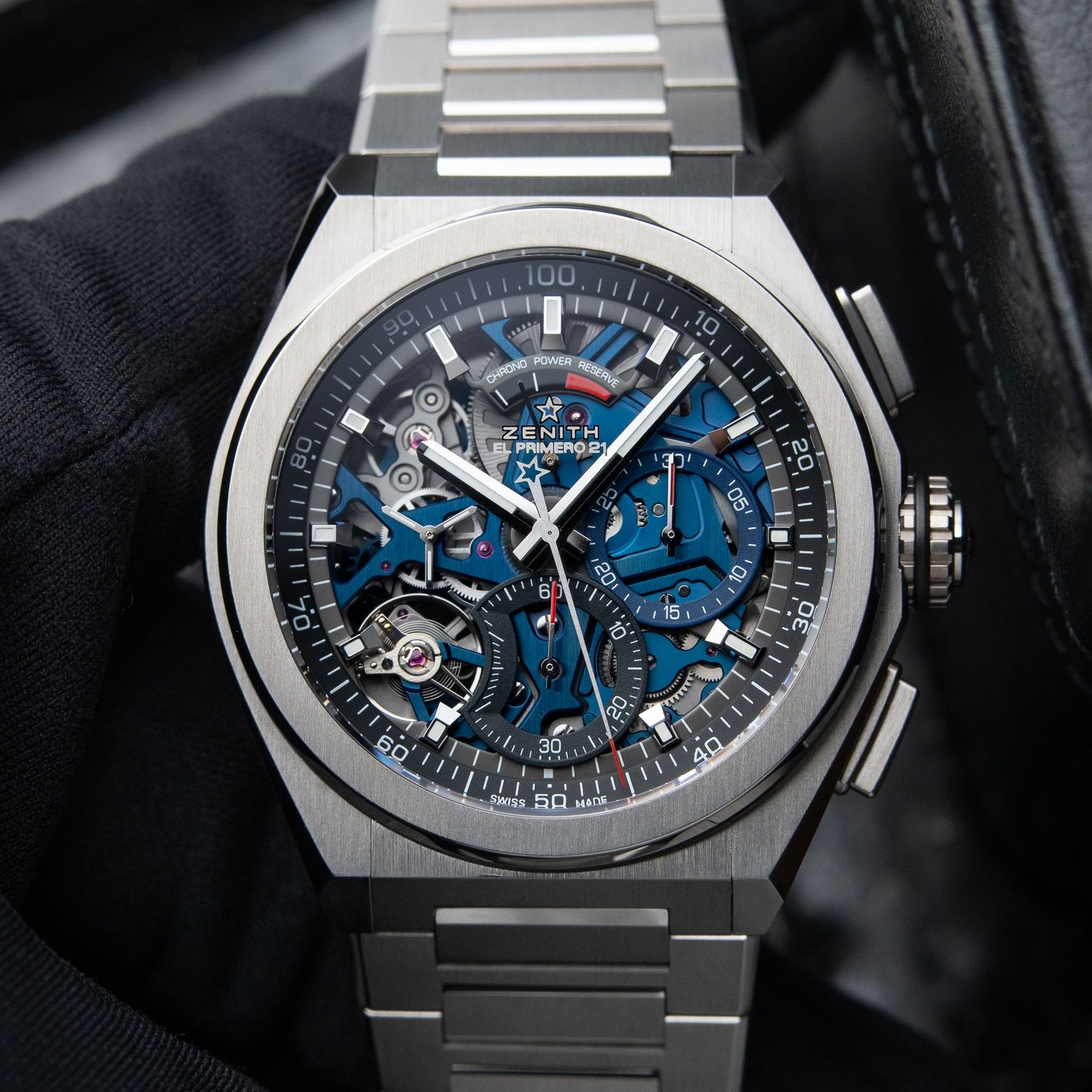 Zenith Defy El Primero 21 SERVICED 1/100th Chronograph Titanium Bracelet Skeleton Zenith Defy El Primero 21 SERVICED 1/100th Chronograph Titanium Bracelet Skeleton