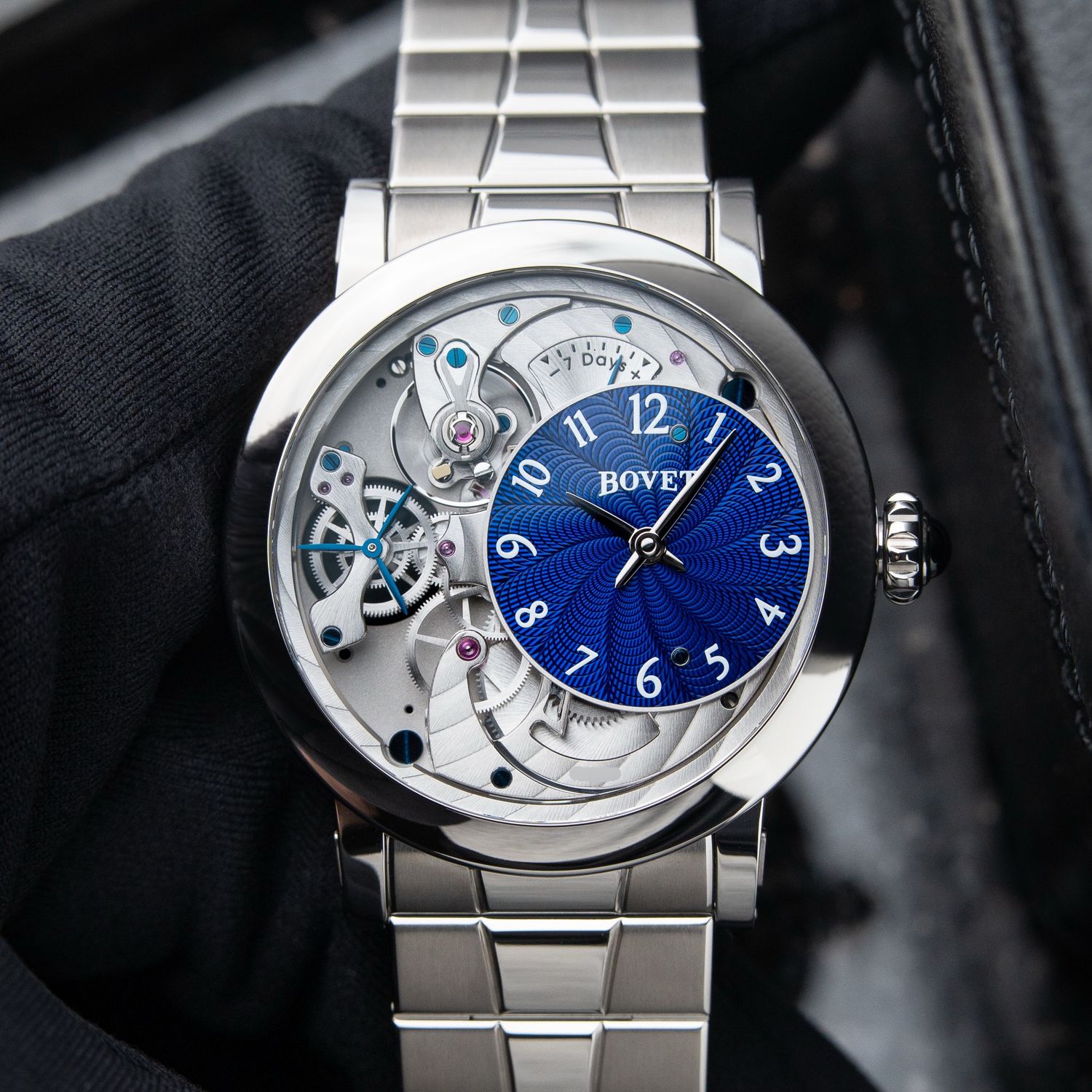 Bovet Recital 12 Dimier UNWORN 2026 Guilloche Dark Blue Titanium Bracelet Bovet Recital 12 Dimier UNWORN 2026 Guilloche Dark Blue Titanium Bracelet