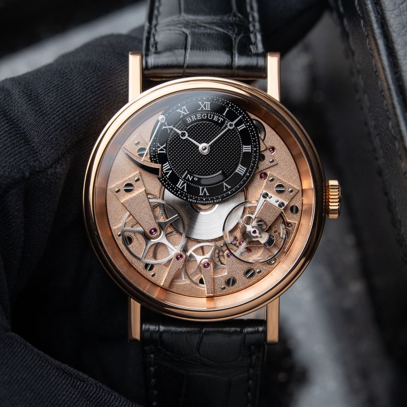 Breguet Tradition 7057BR Rose Gold Black Openworked Power Reserve Manual
