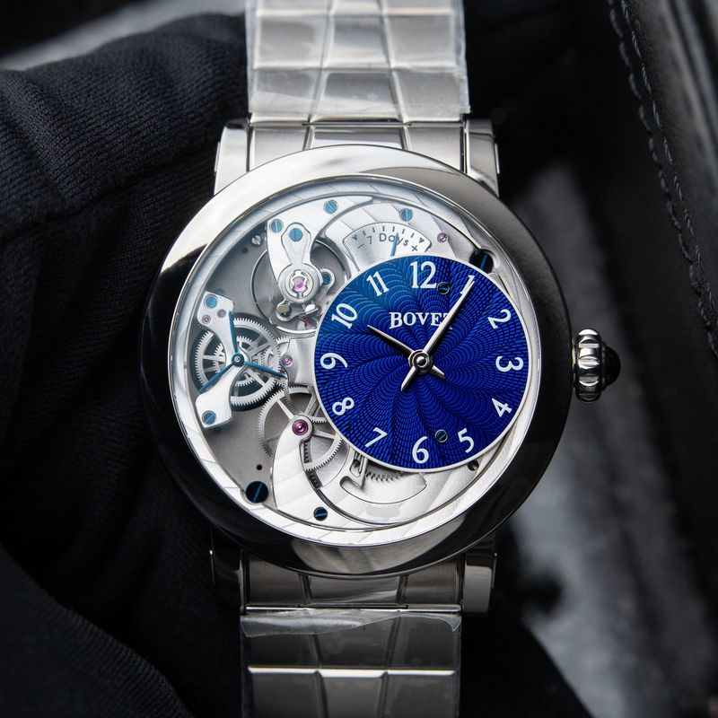 Bovet Recital 12 Dimier UNWORN 2026 Guilloche Dark Blue Titanium Bracelet