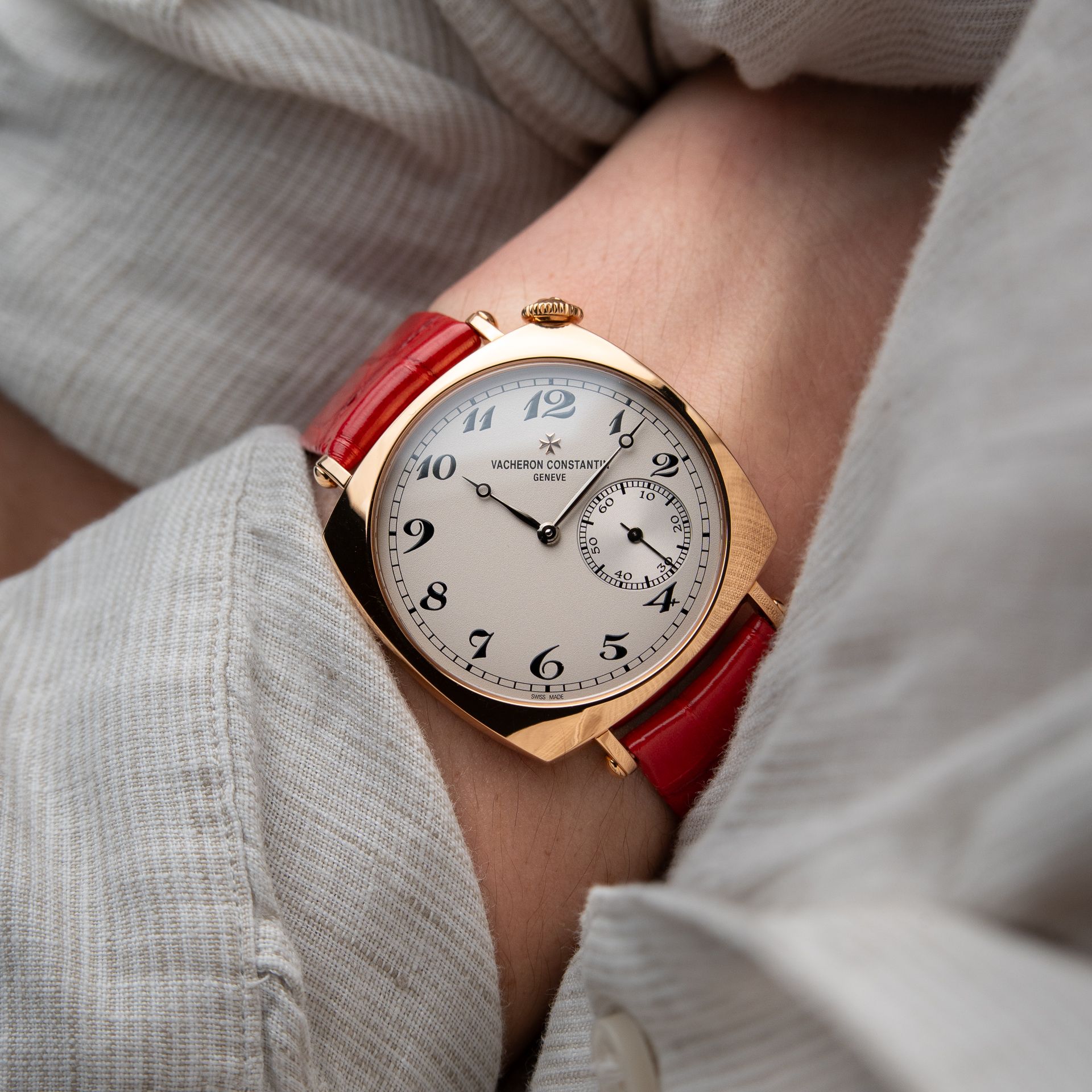 Vacheron Constantin Historiques American 1921 36.5 Rose Gold Red Leather
