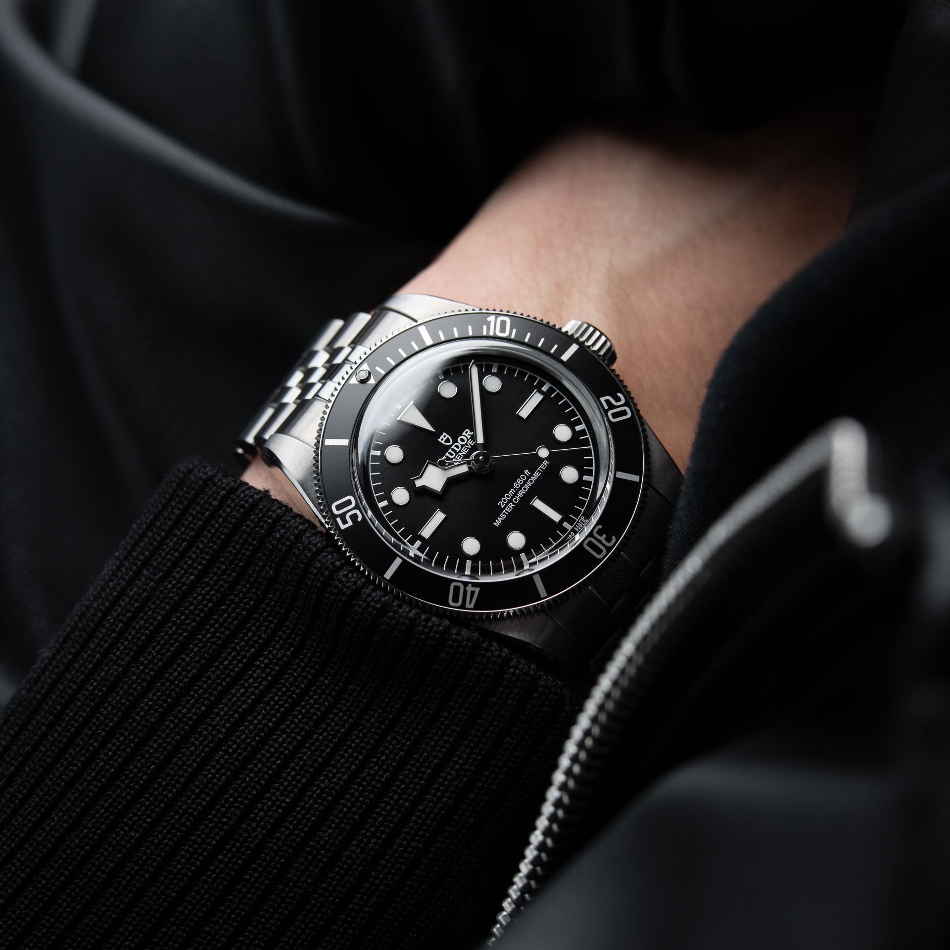 Tudor Black Bay 41 10/2025 Black Dial Steel Bracelet Jubilee Monochrome