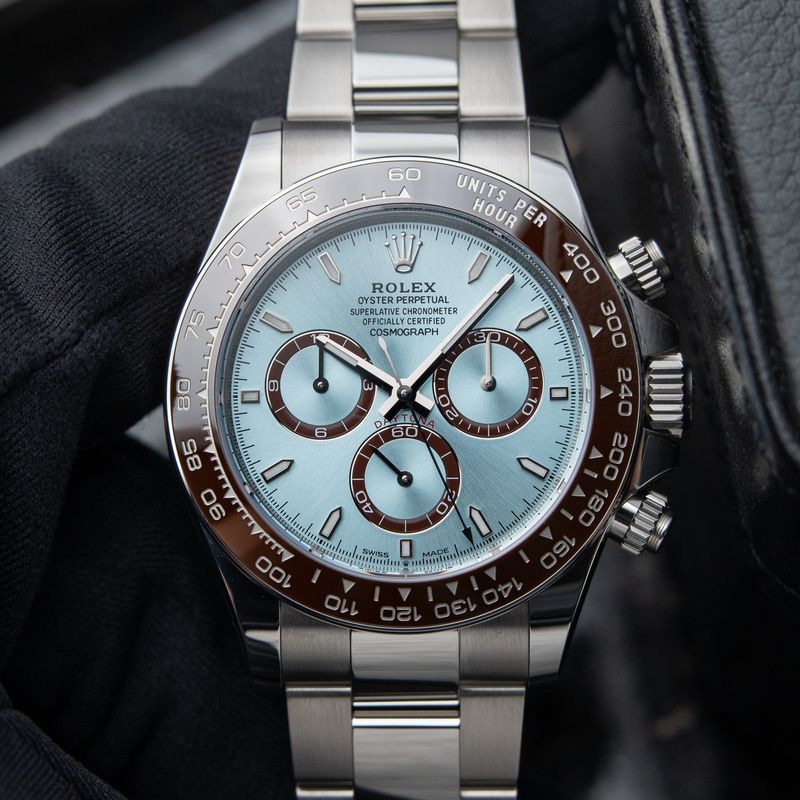 Rolex Daytona Cosmograph Platinum Oyster Ice Blue Platona Chronograph