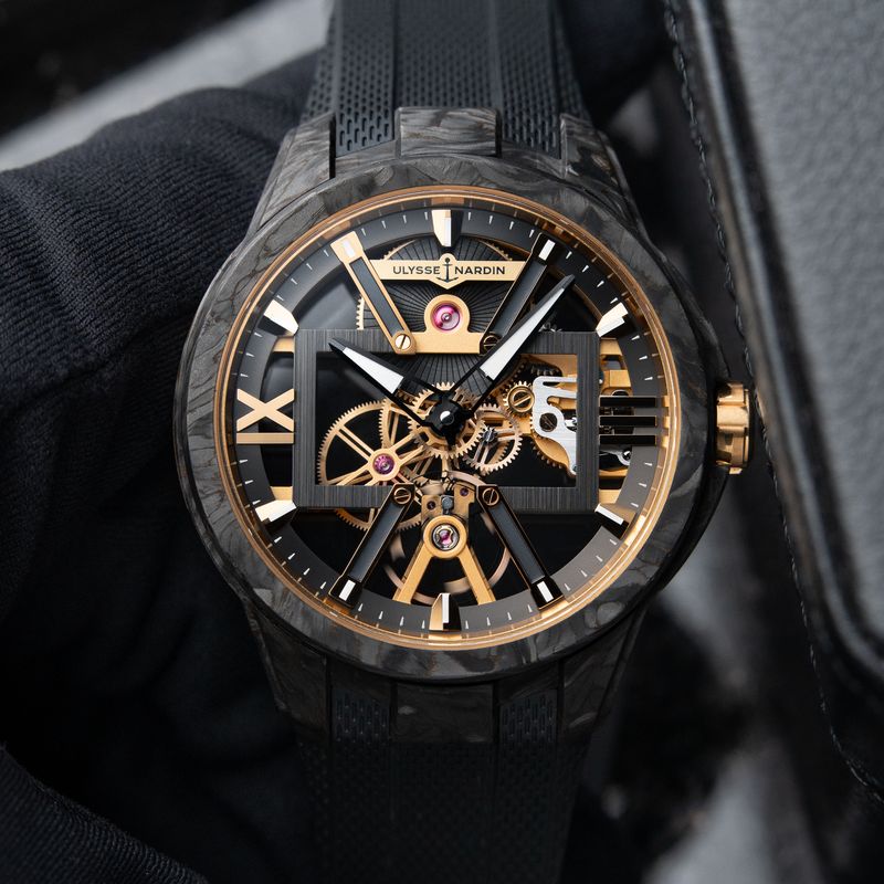 Ulysse Nardin Blast Skeleton X Carbonium Gold 4 Days Rubber Black Papers