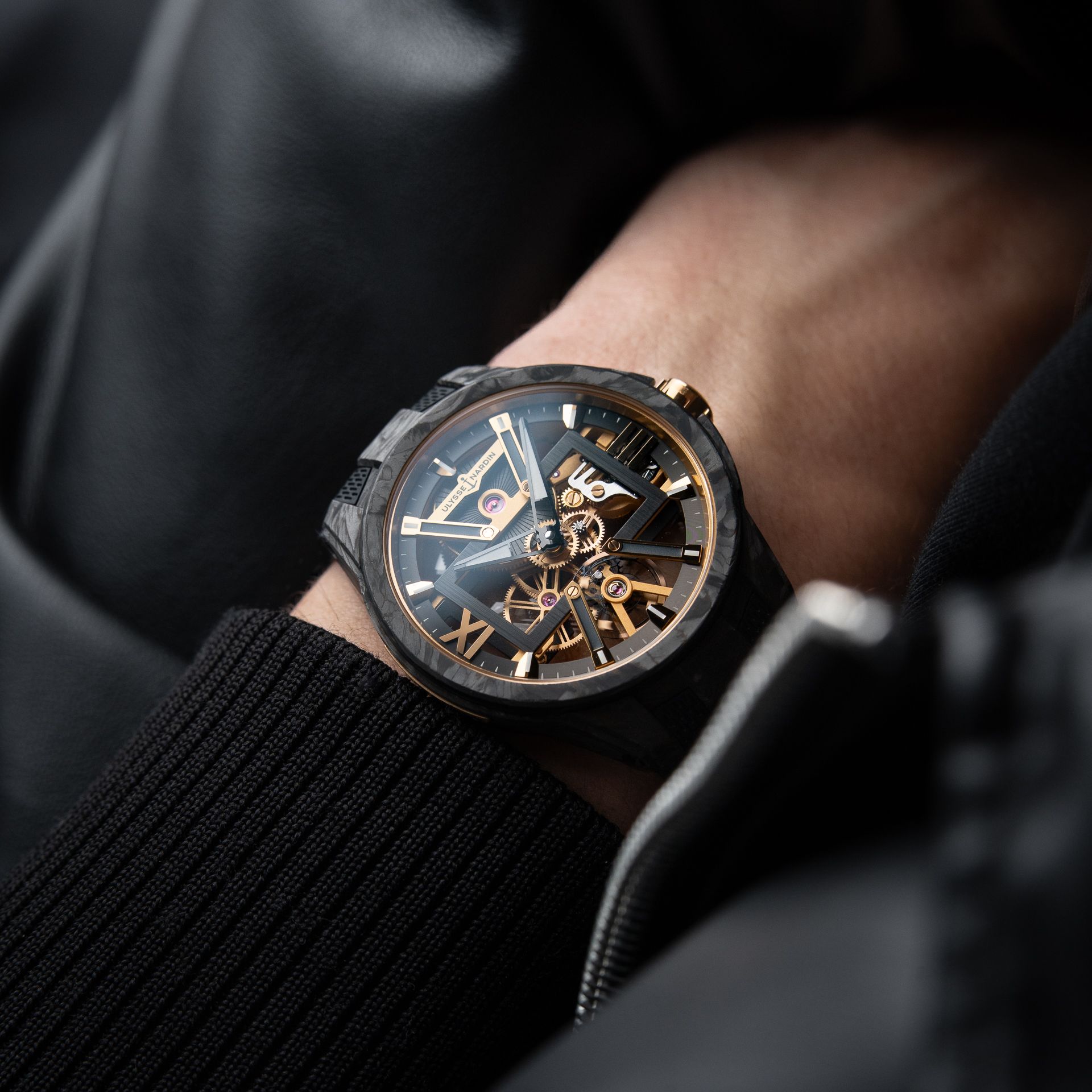 Ulysse Nardin Blast Skeleton X Carbonium Gold 4 Days Rubber Black Papers