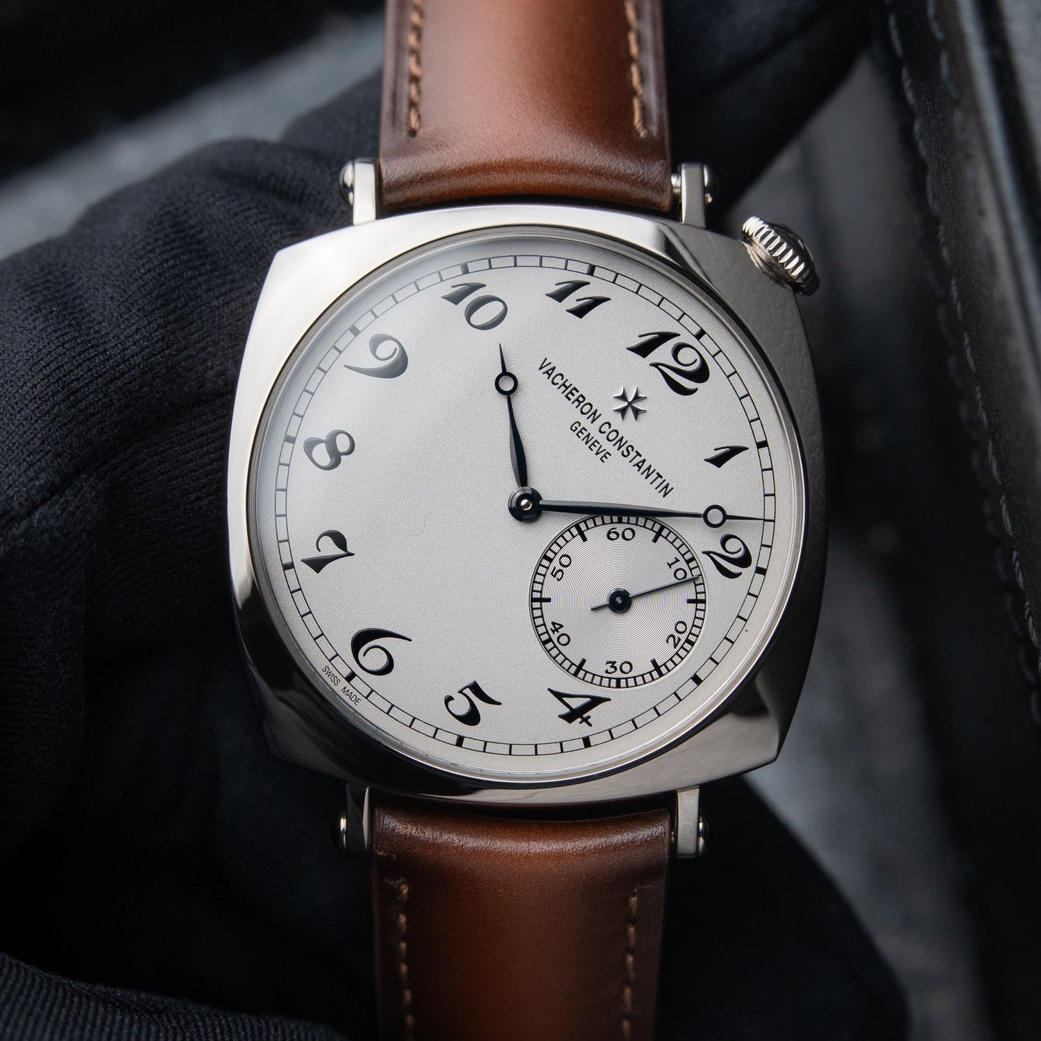 Vacheron Constantin Historiques American 1921 36.5 White Gold Leather Set